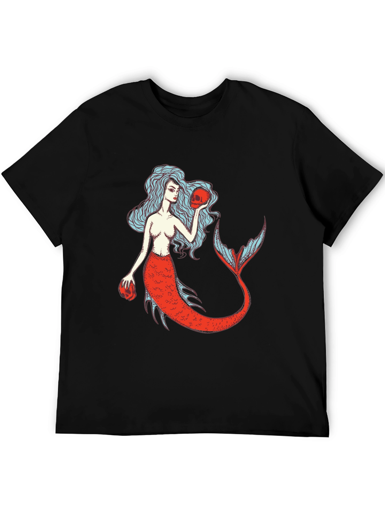 Mermaid Skull Graphic T-Shirt