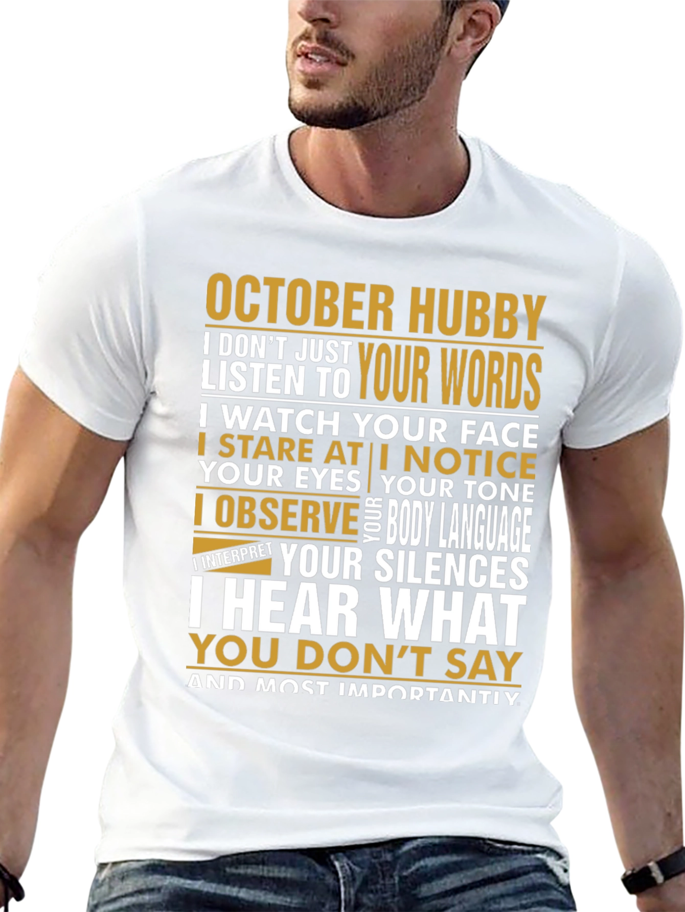 October Hubby Graphic Tee - Observant Husband Shirt