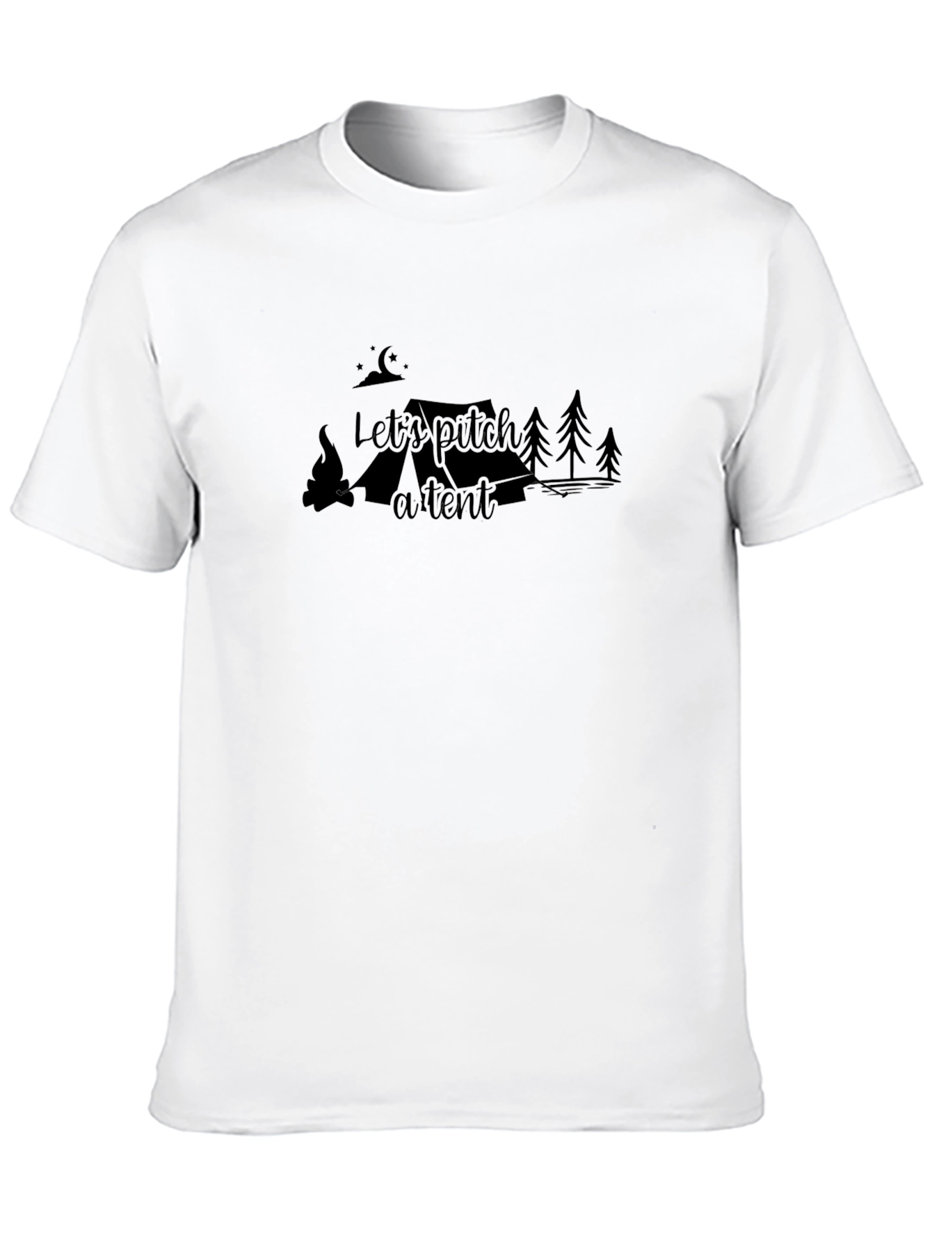 Lets Pitch a Tent Camping Graphic Tee