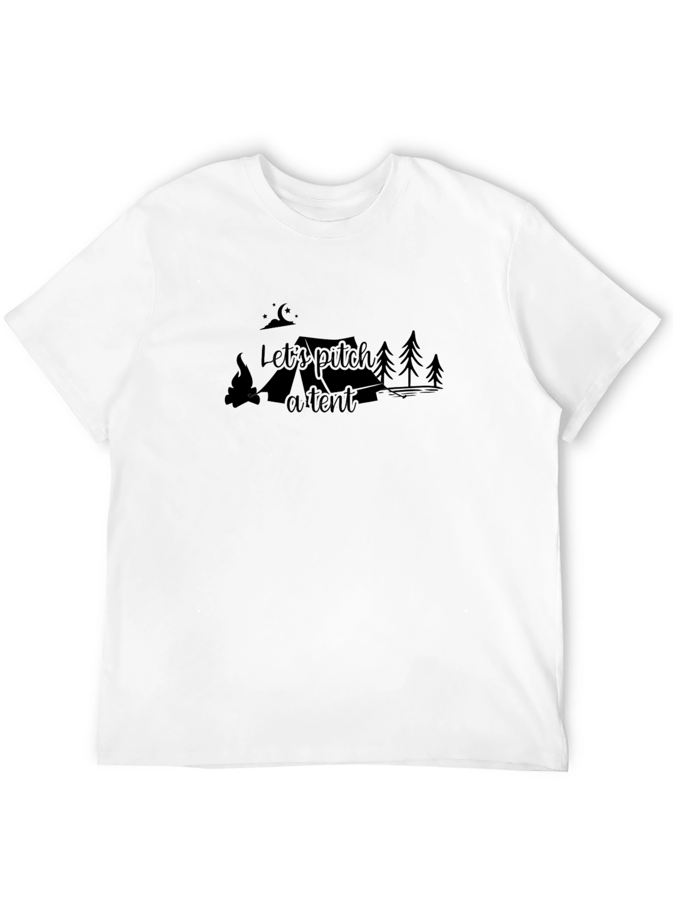 Lets Pitch a Tent Camping Graphic Tee