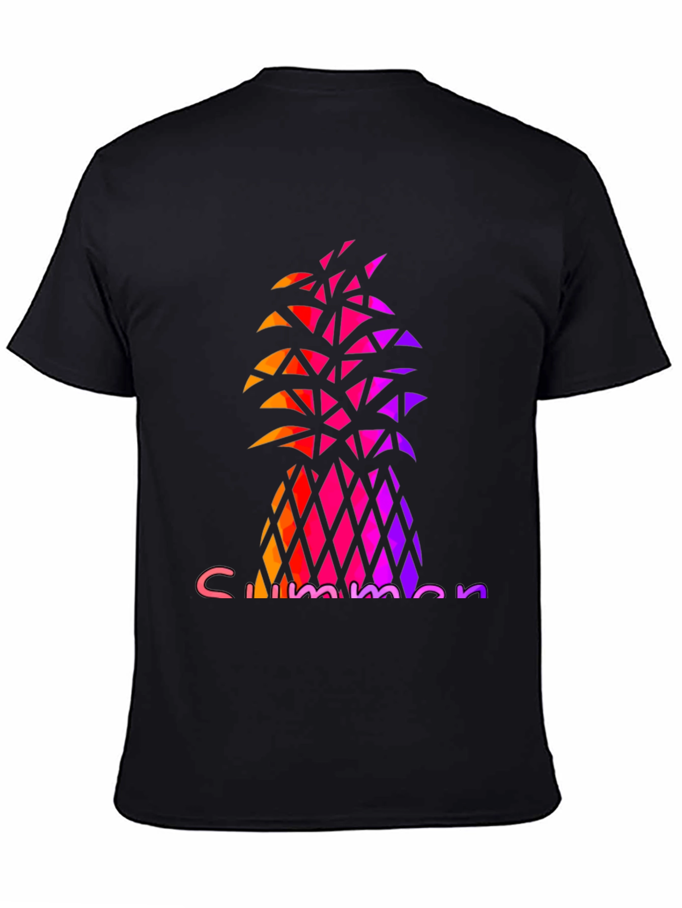 Summer Pineapple Graphic Tee - Stylish Black T-Shirt