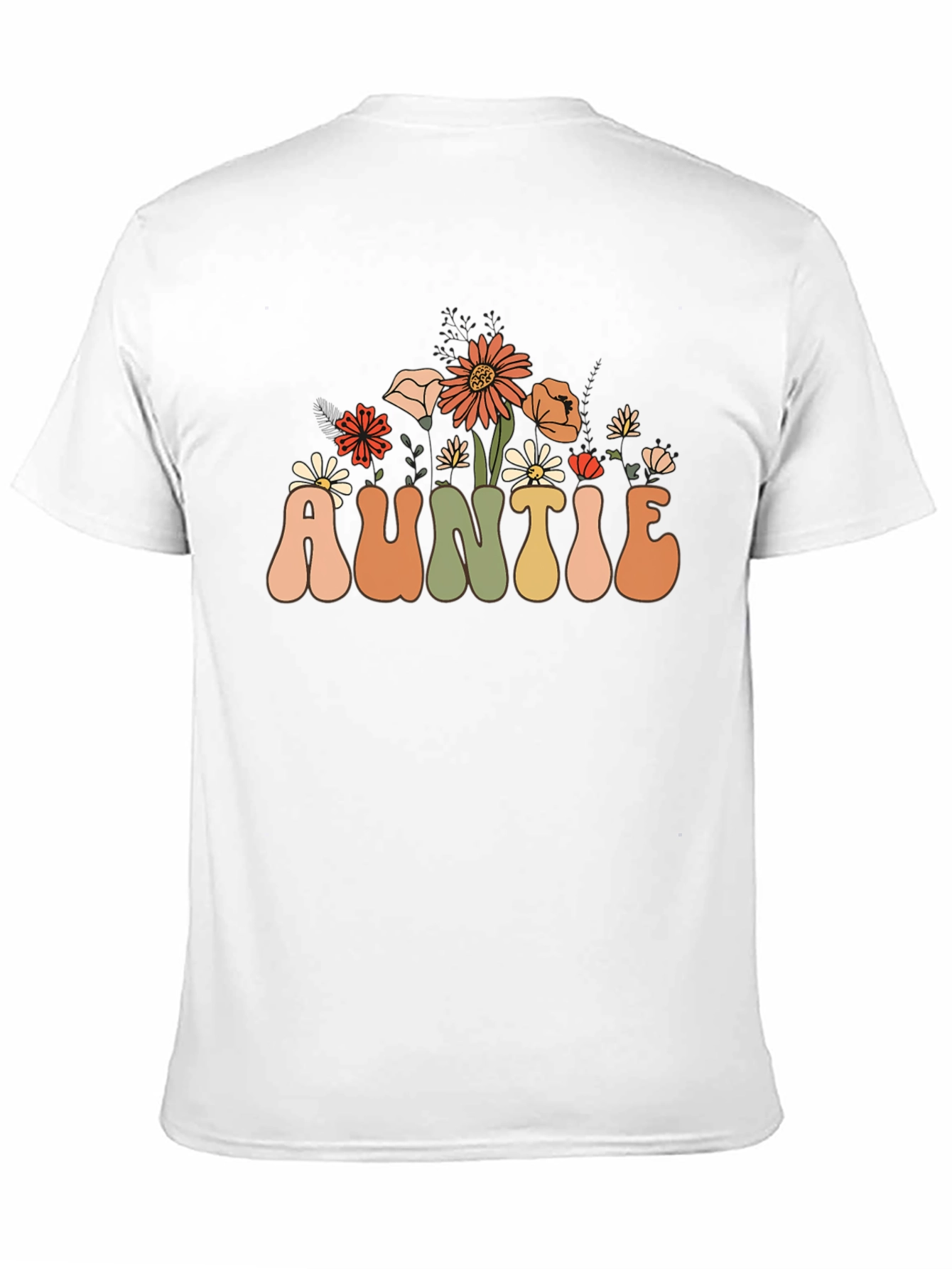 Floral Auntie T-Shirt - Retro Style