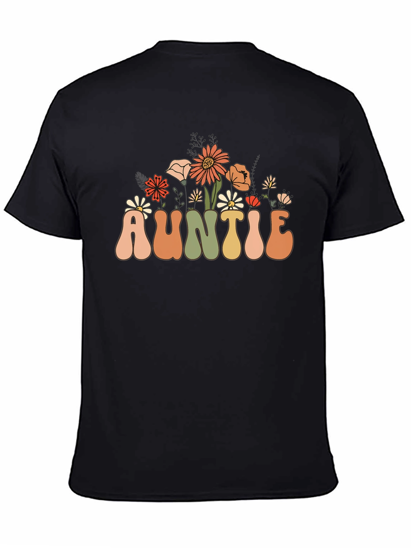 Floral Auntie T-Shirt - Retro Style
