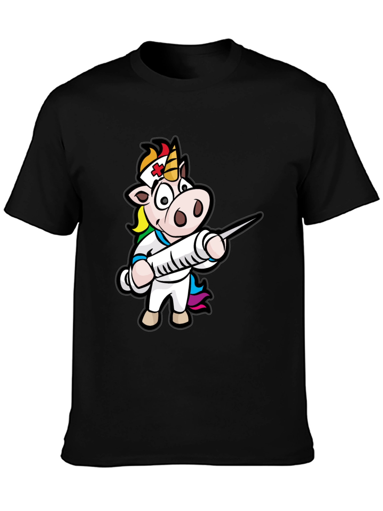 Nurse Unicorn T-Shirt - Black
