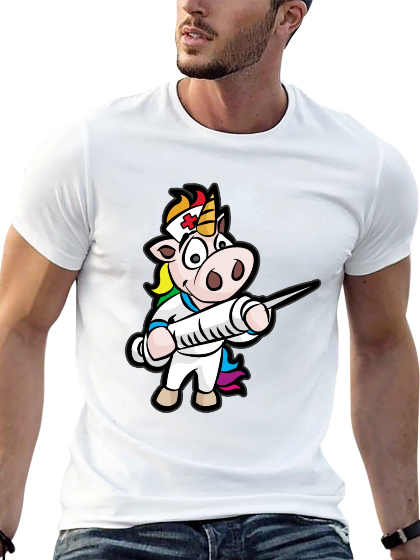Nurse Unicorn T-Shirt - Black