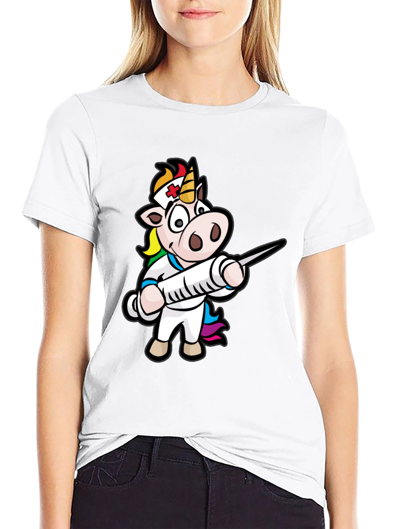 Nurse Unicorn T-Shirt - Black