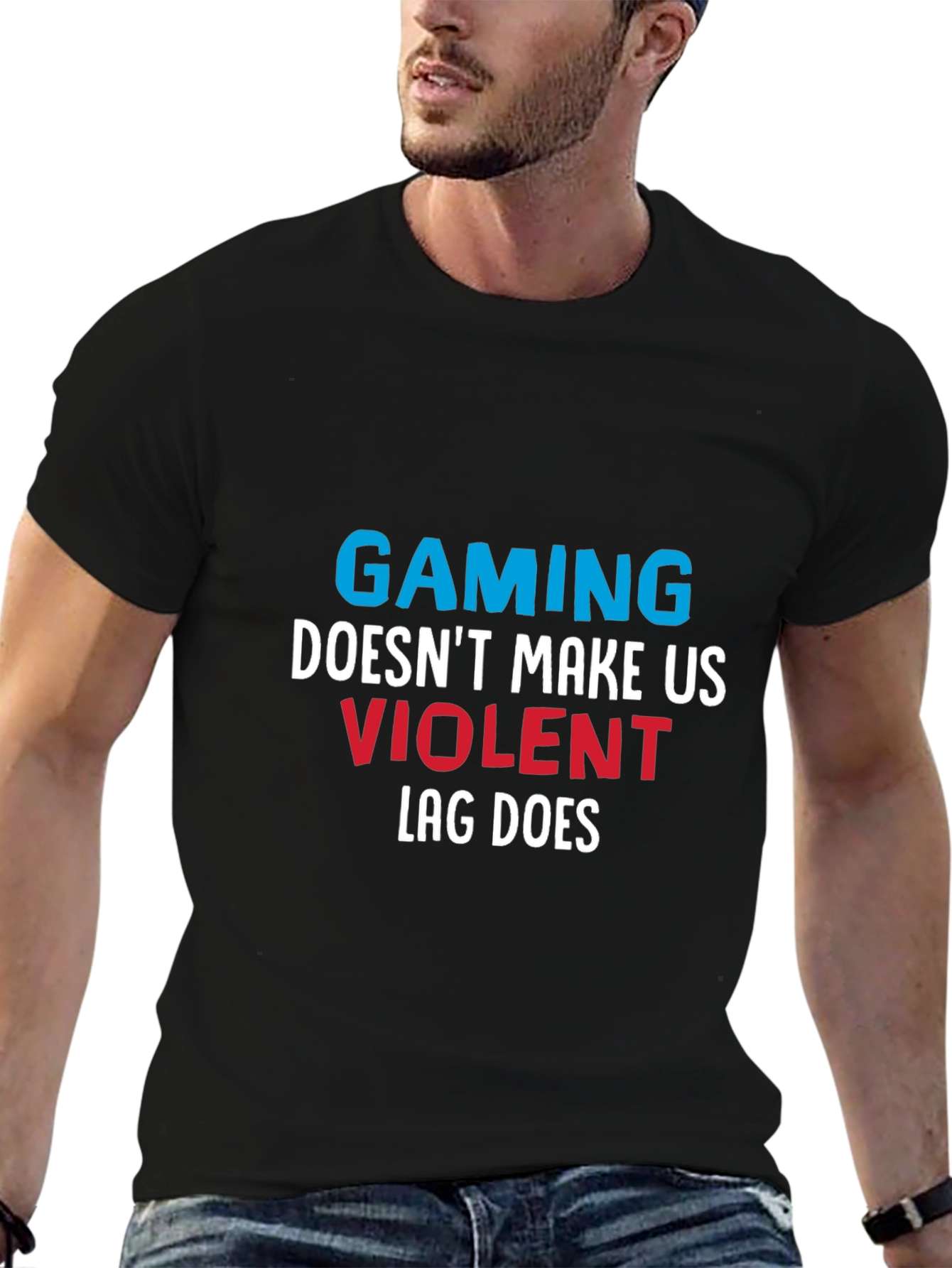 Gamer T-Shirt - Gaming Doesnt Make Us Violent
