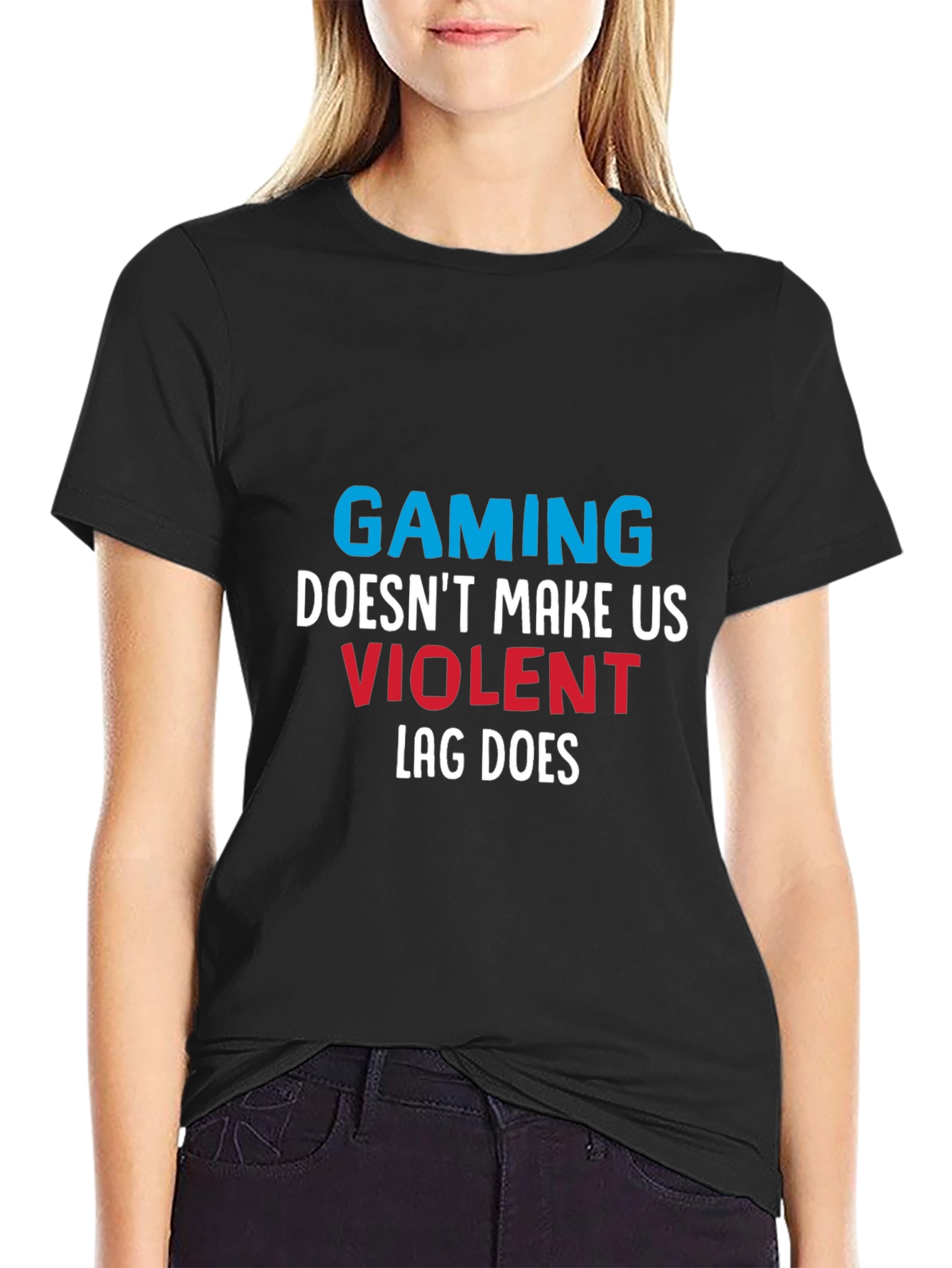 Gamer T-Shirt - Gaming Doesnt Make Us Violent