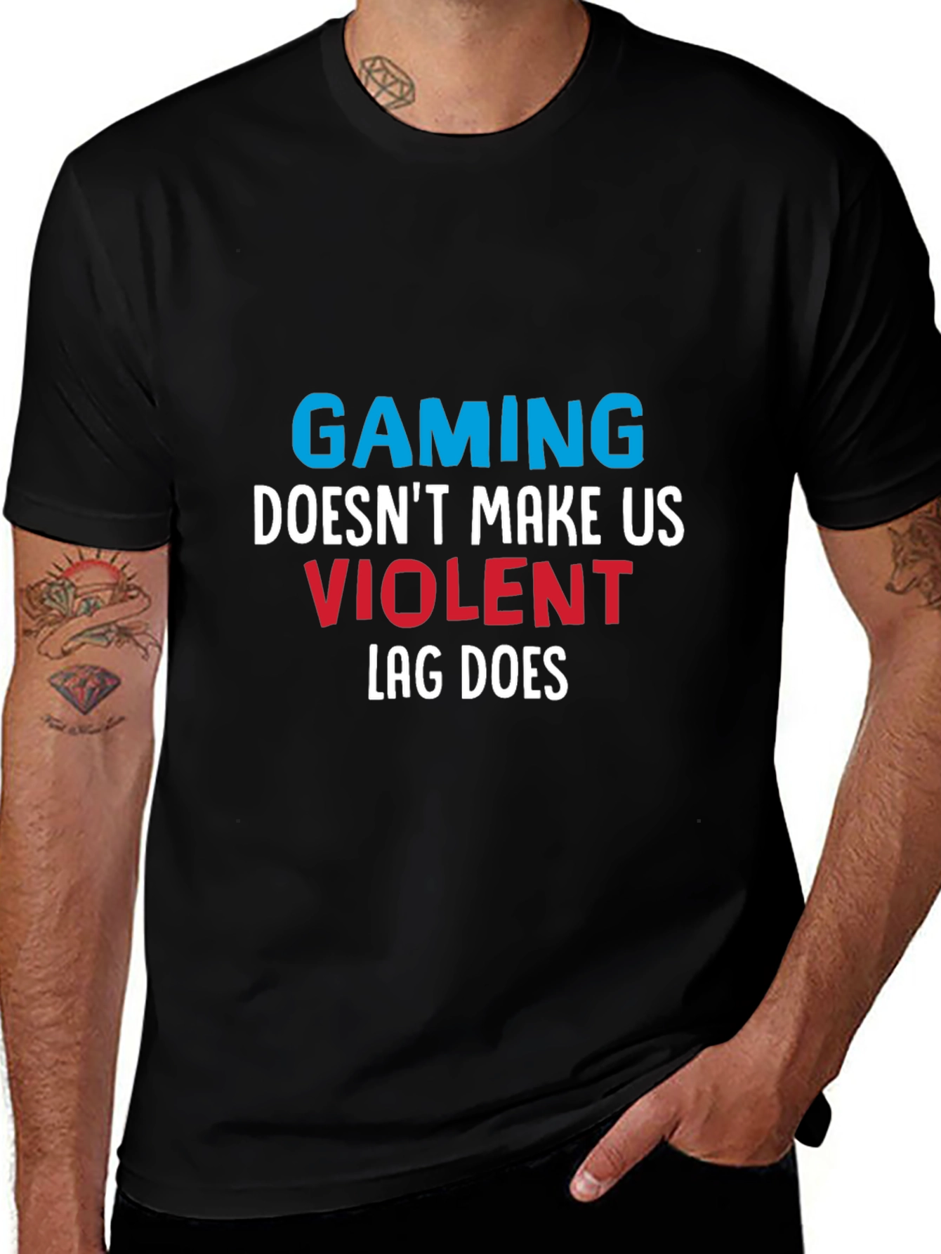 Gamer T-Shirt - Gaming Doesnt Make Us Violent