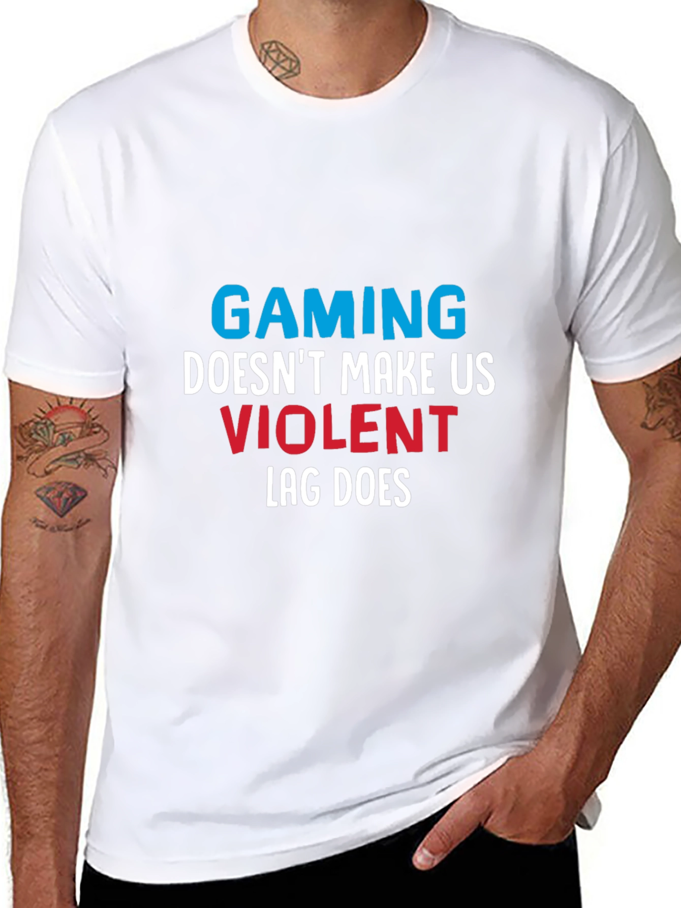 Gamer T-Shirt - Gaming Doesnt Make Us Violent