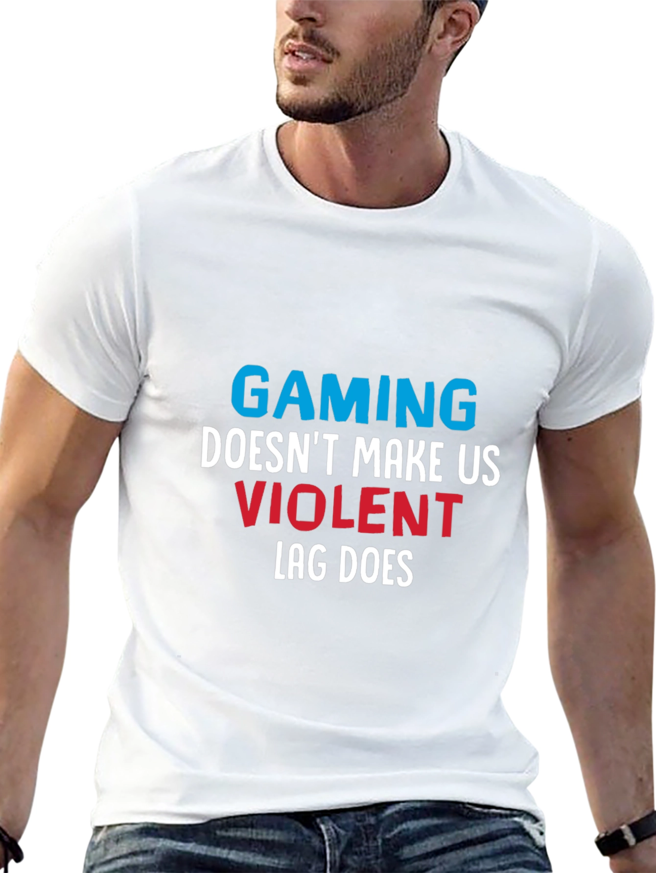 Gamer T-Shirt - Gaming Doesnt Make Us Violent