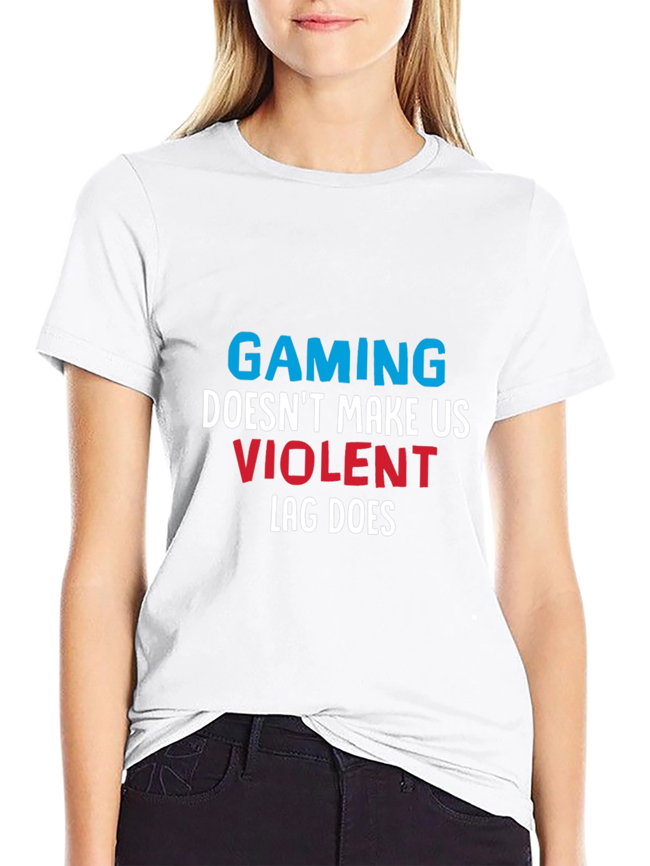 Gamer T-Shirt - Gaming Doesnt Make Us Violent