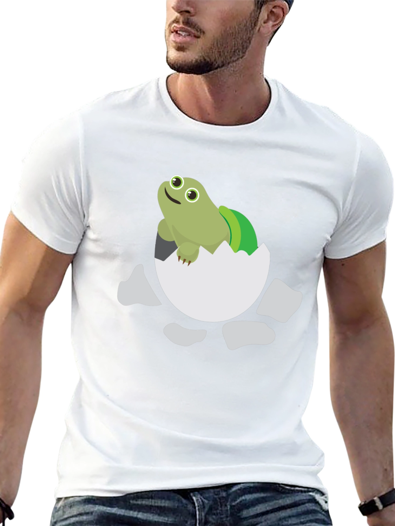 Turtle Hatching T-Shirt - Cute Cartoon Design