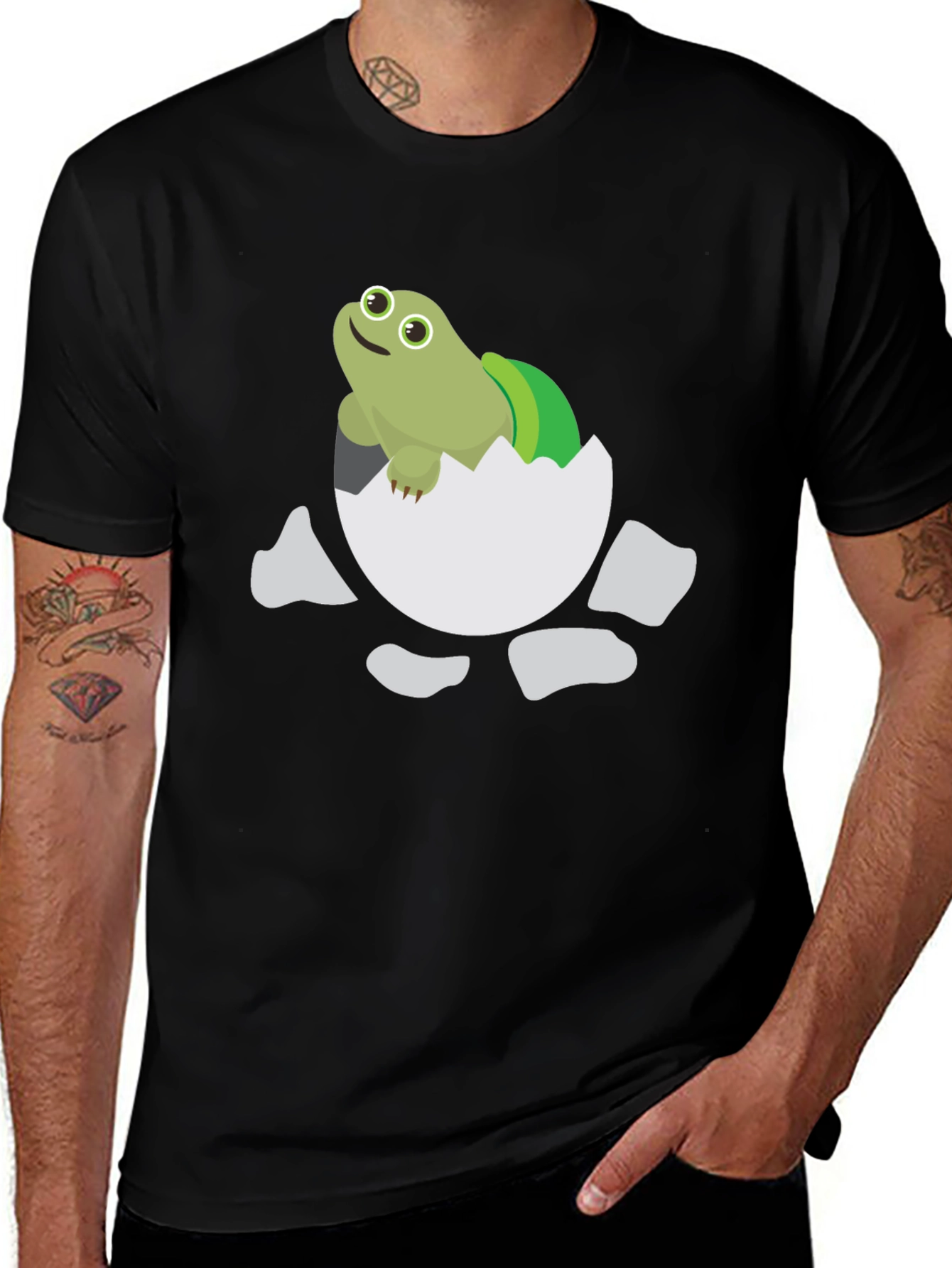 Turtle Hatching T-Shirt - Cute Cartoon Design