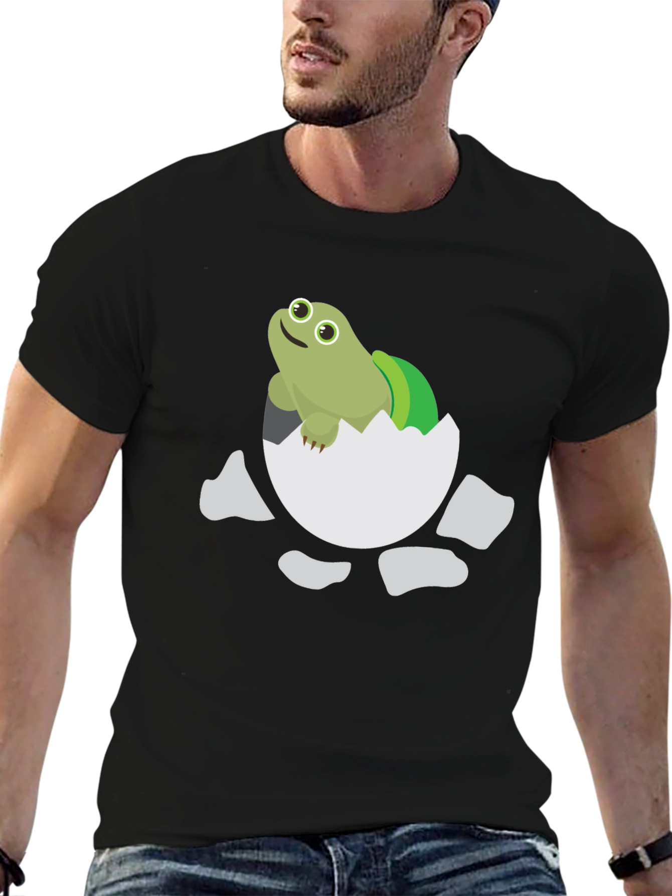 Turtle Hatching T-Shirt - Cute Cartoon Design
