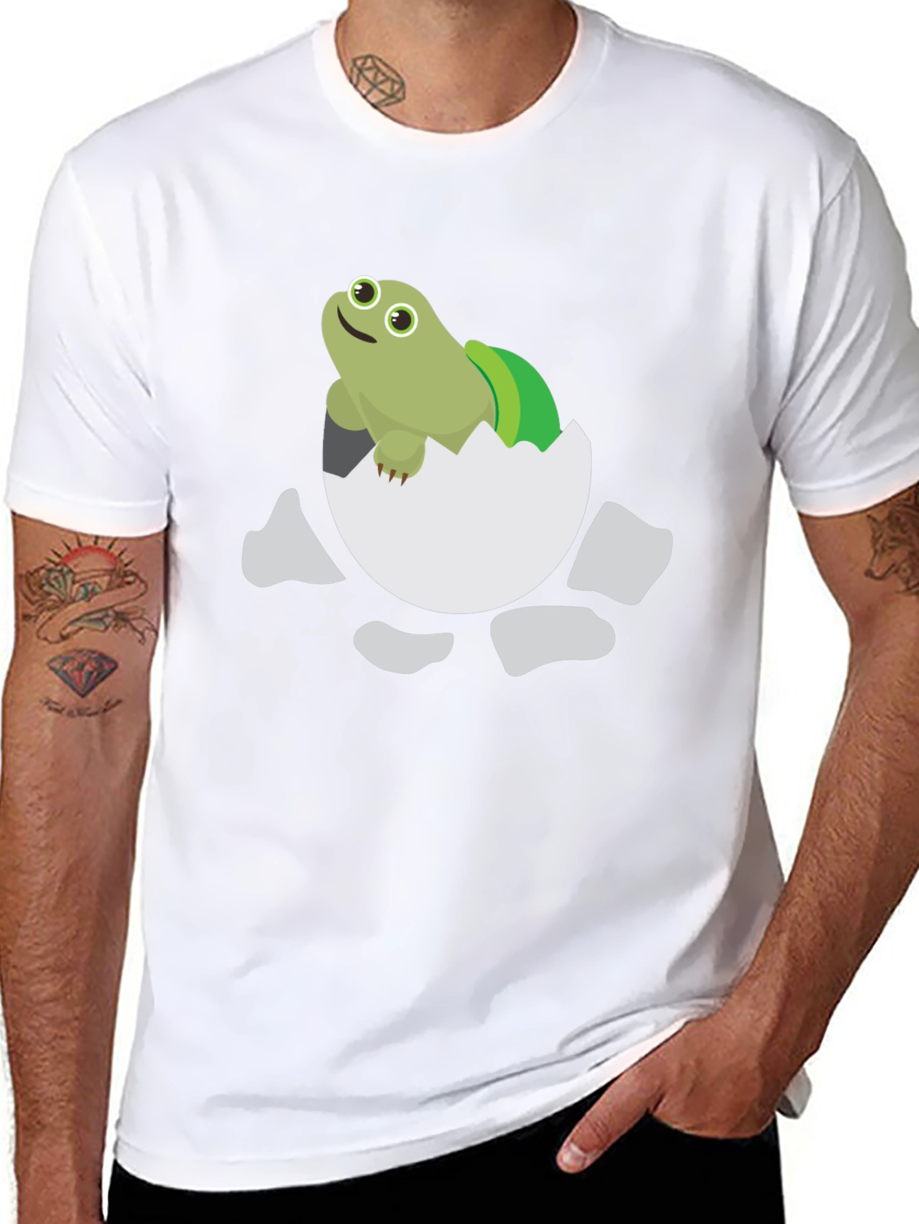 Turtle Hatching T-Shirt - Cute Cartoon Design