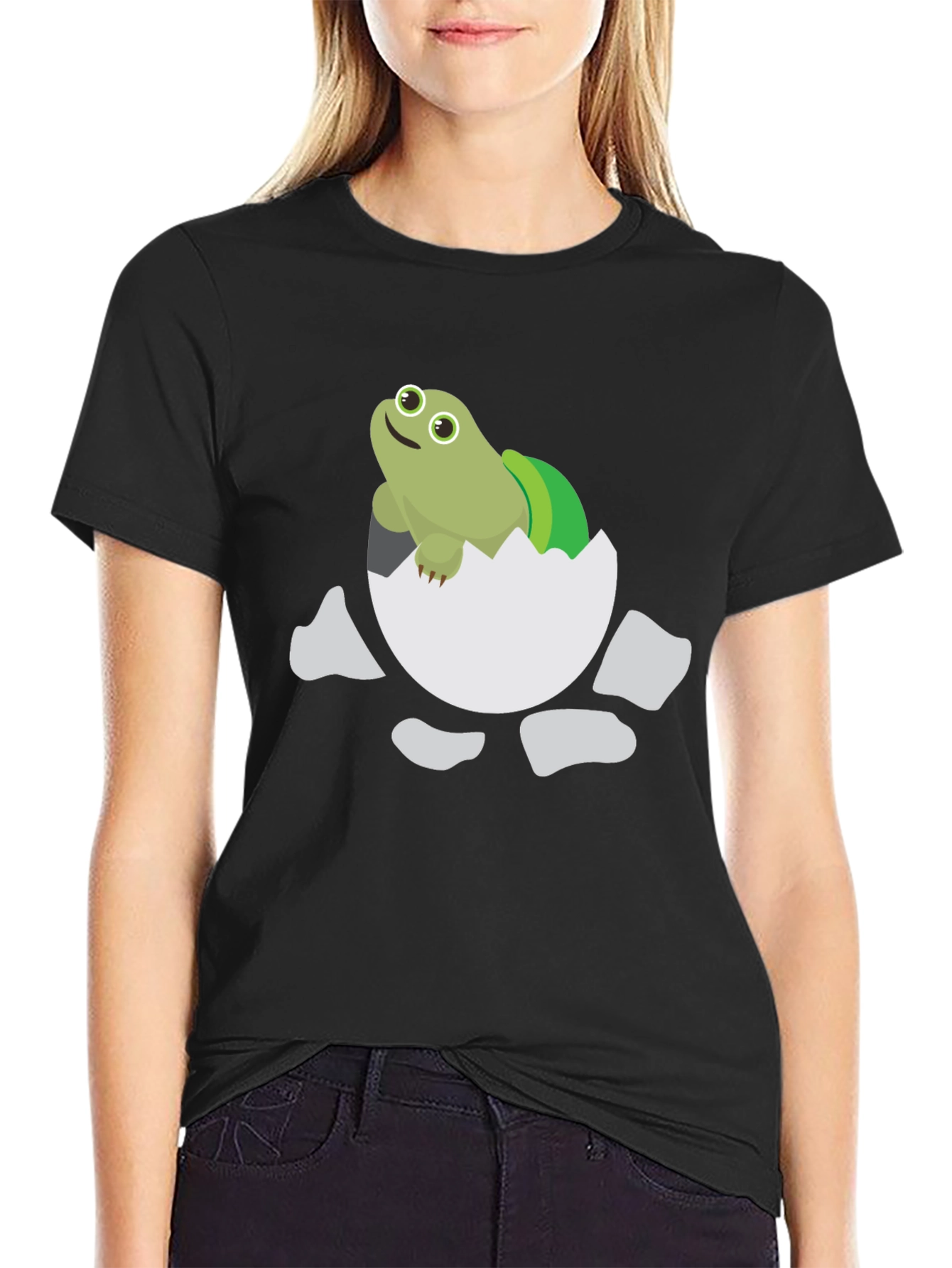 Turtle Hatching T-Shirt - Cute Cartoon Design