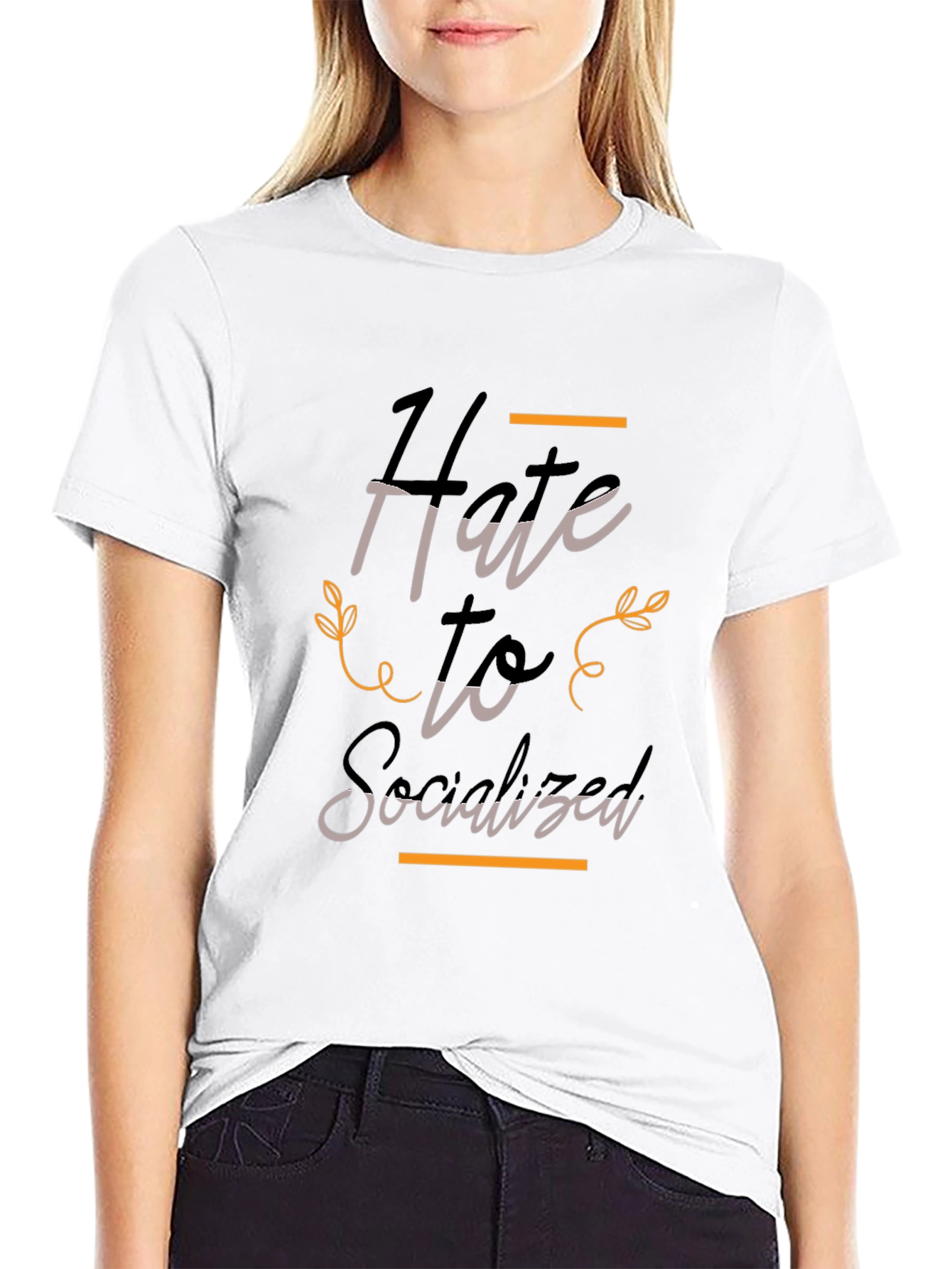 Hate to Socialize Tee - Stylish Black T-Shirt