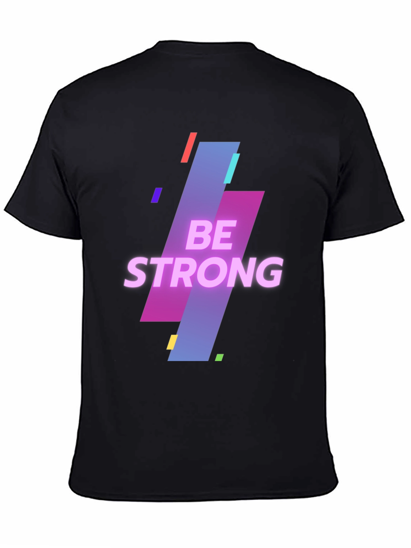 Be Strong Graphic Print Mens Black T-Shirt