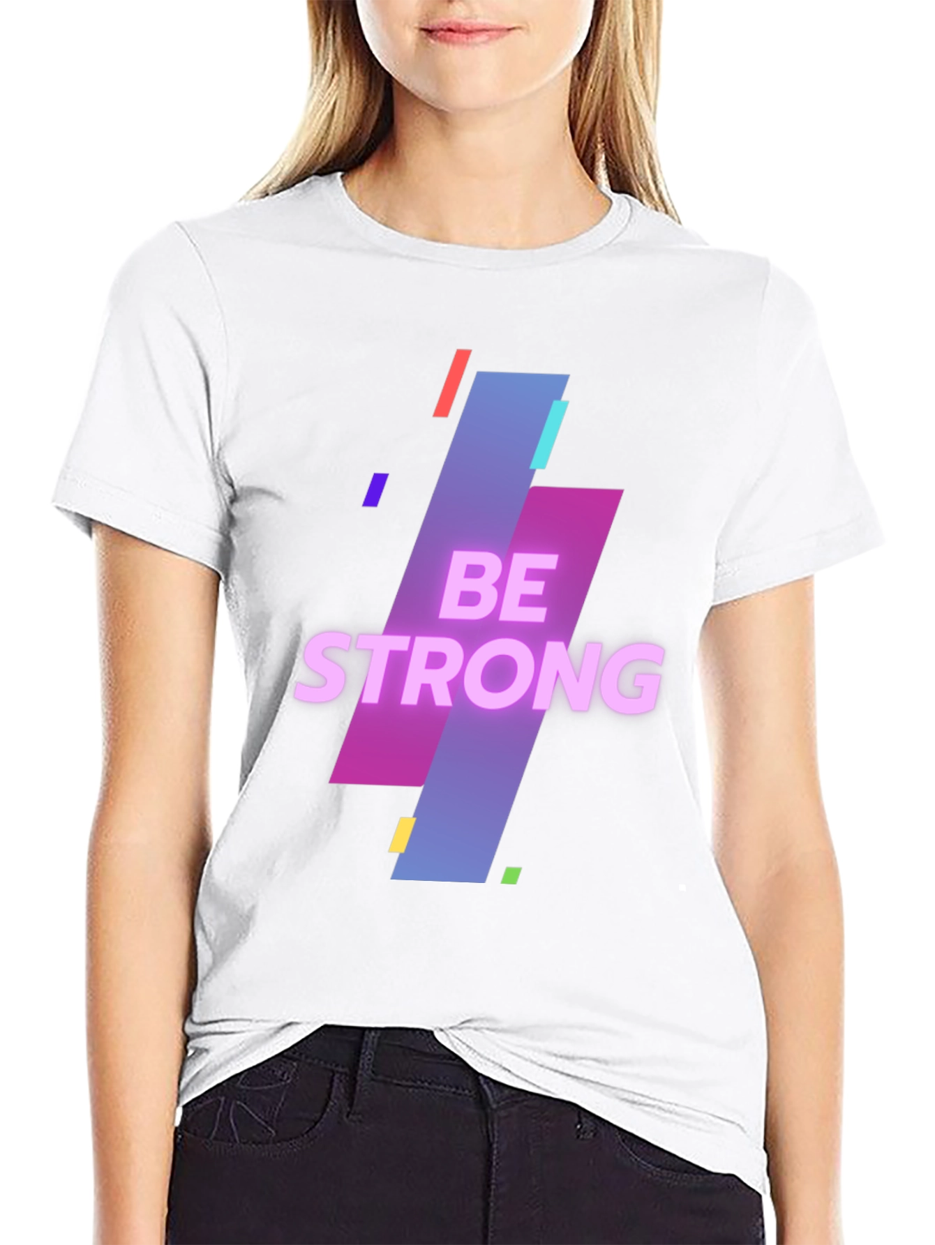Be Strong Graphic Print Mens Black T-Shirt