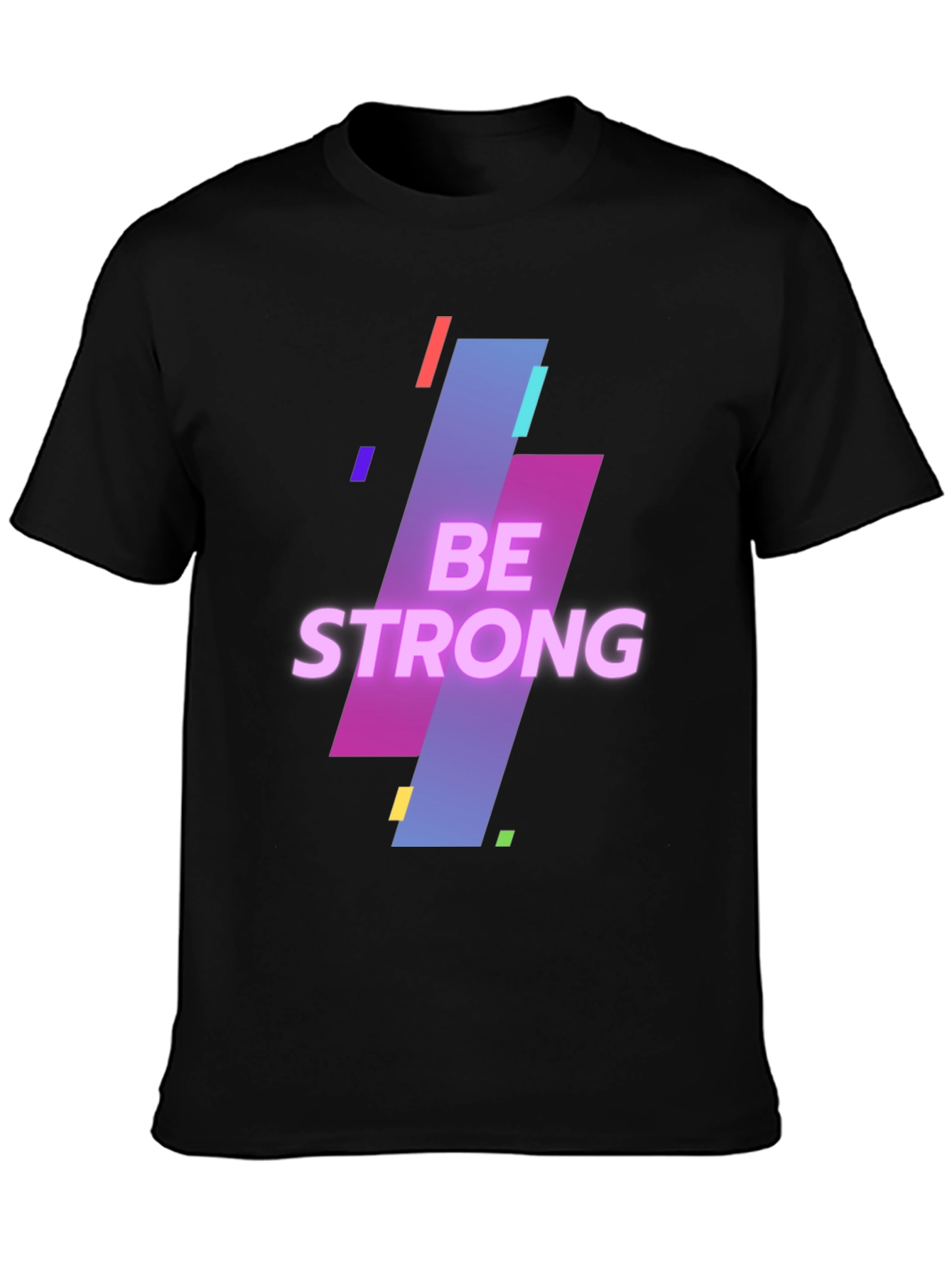 Be Strong Graphic Print Mens Black T-Shirt