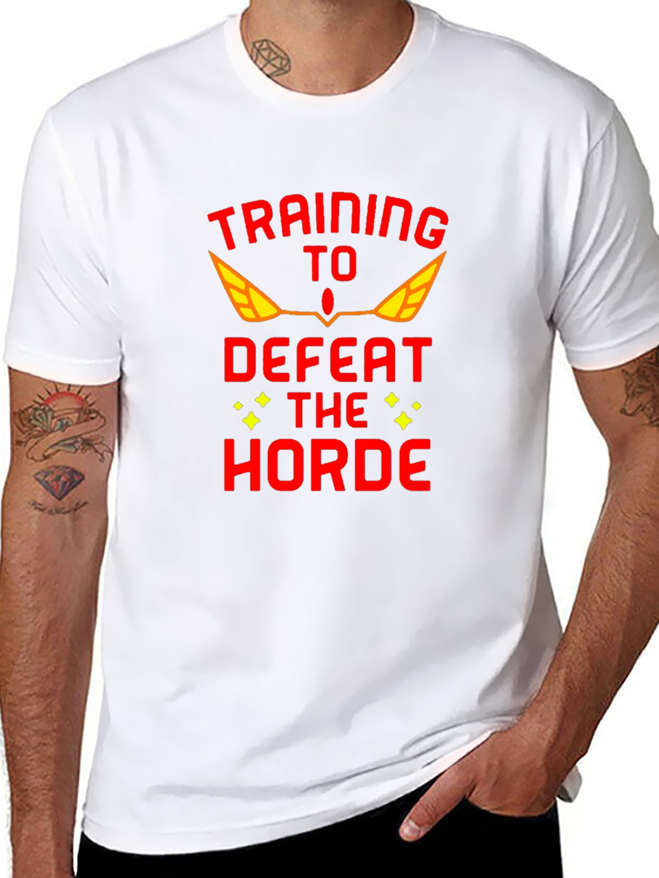 Training to Defeat the Horde Black T-Shirt