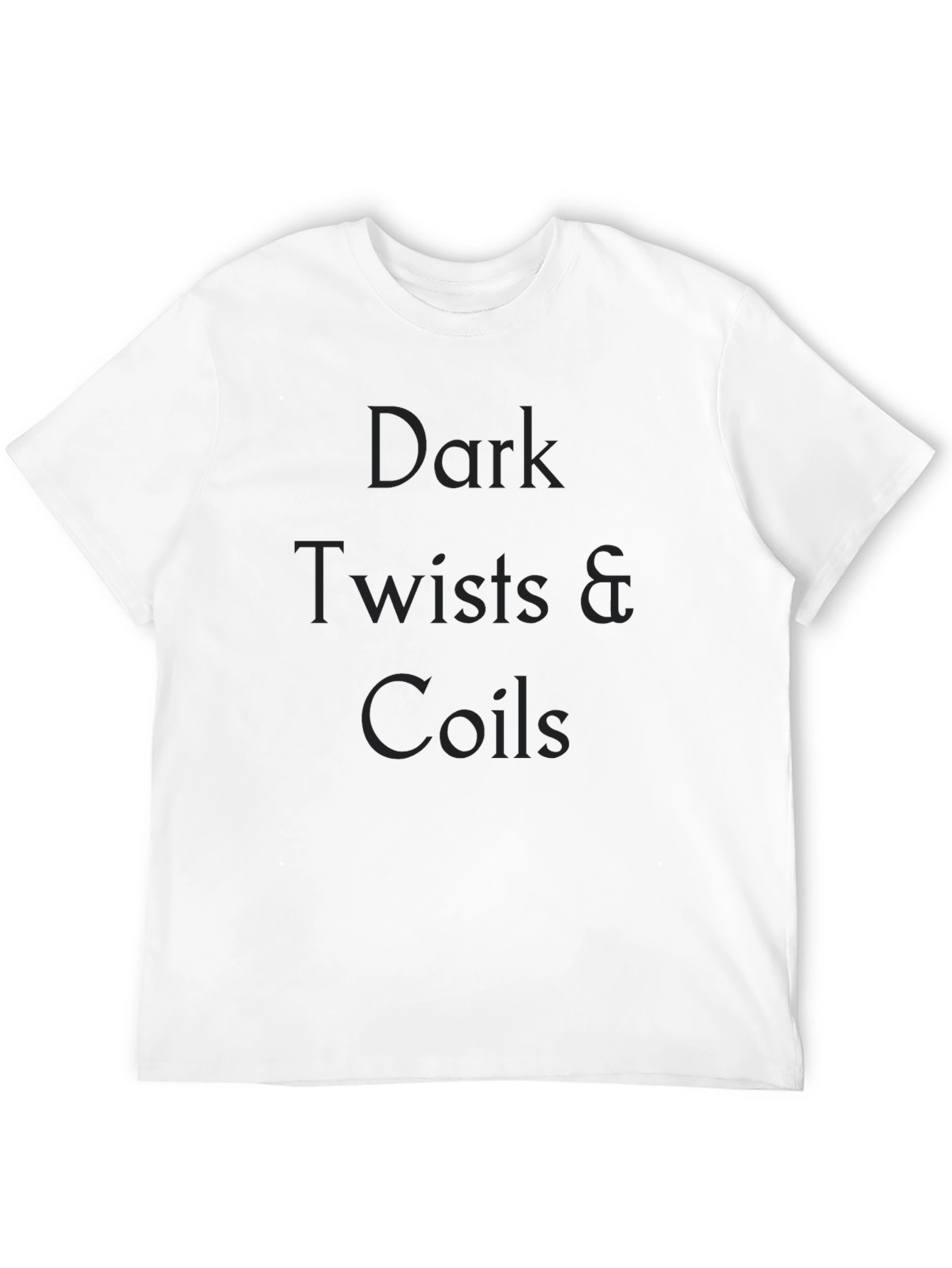 Dark Twists & Coils Black Graphic T-Shirt