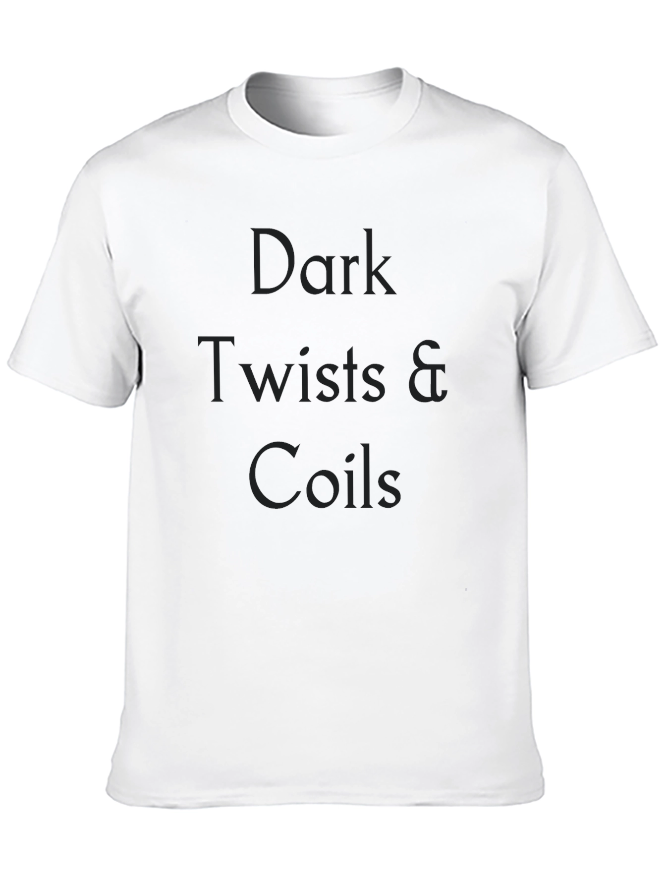 Dark Twists & Coils Black Graphic T-Shirt