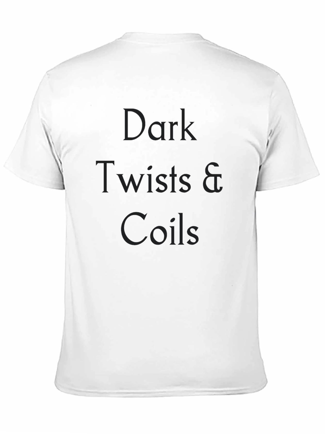 Dark Twists & Coils Black Graphic T-Shirt