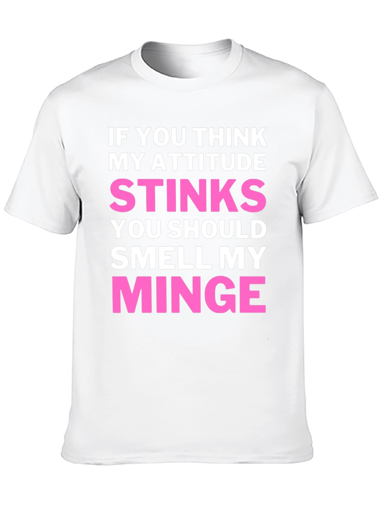 Attitude Stinks Minge Funny T-Shirt