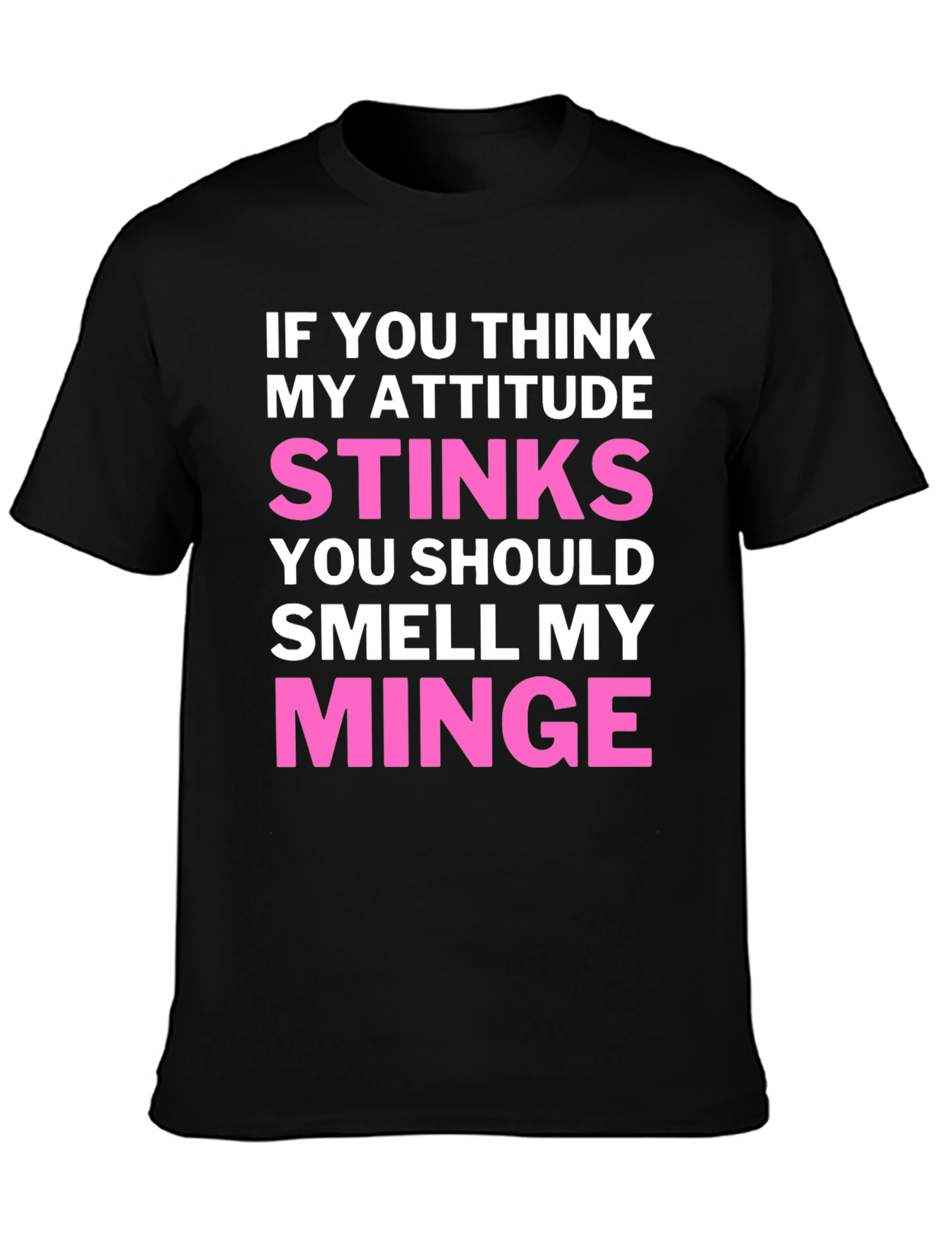 Attitude Stinks Minge Funny T-Shirt