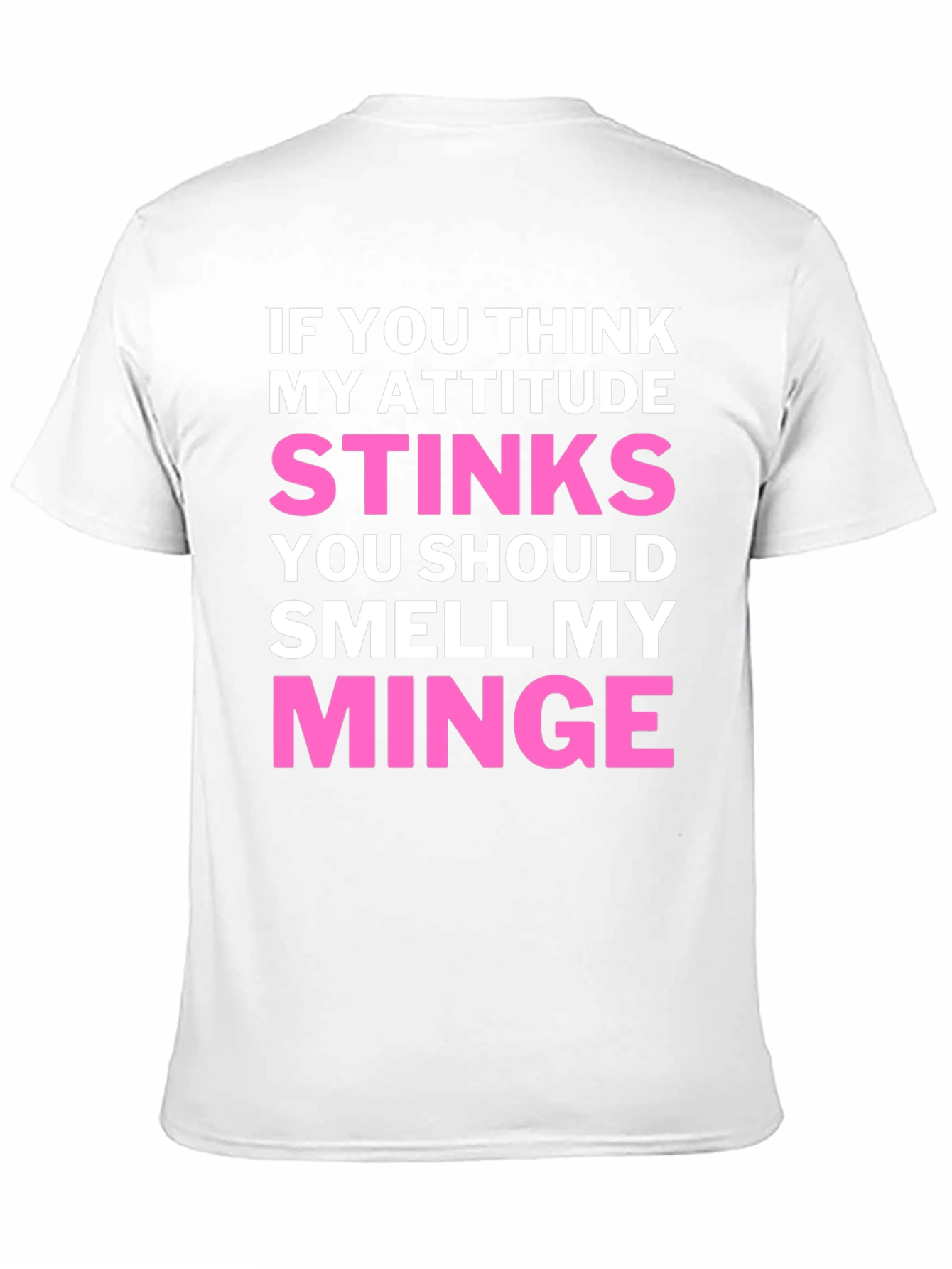 Attitude Stinks Minge Funny T-Shirt