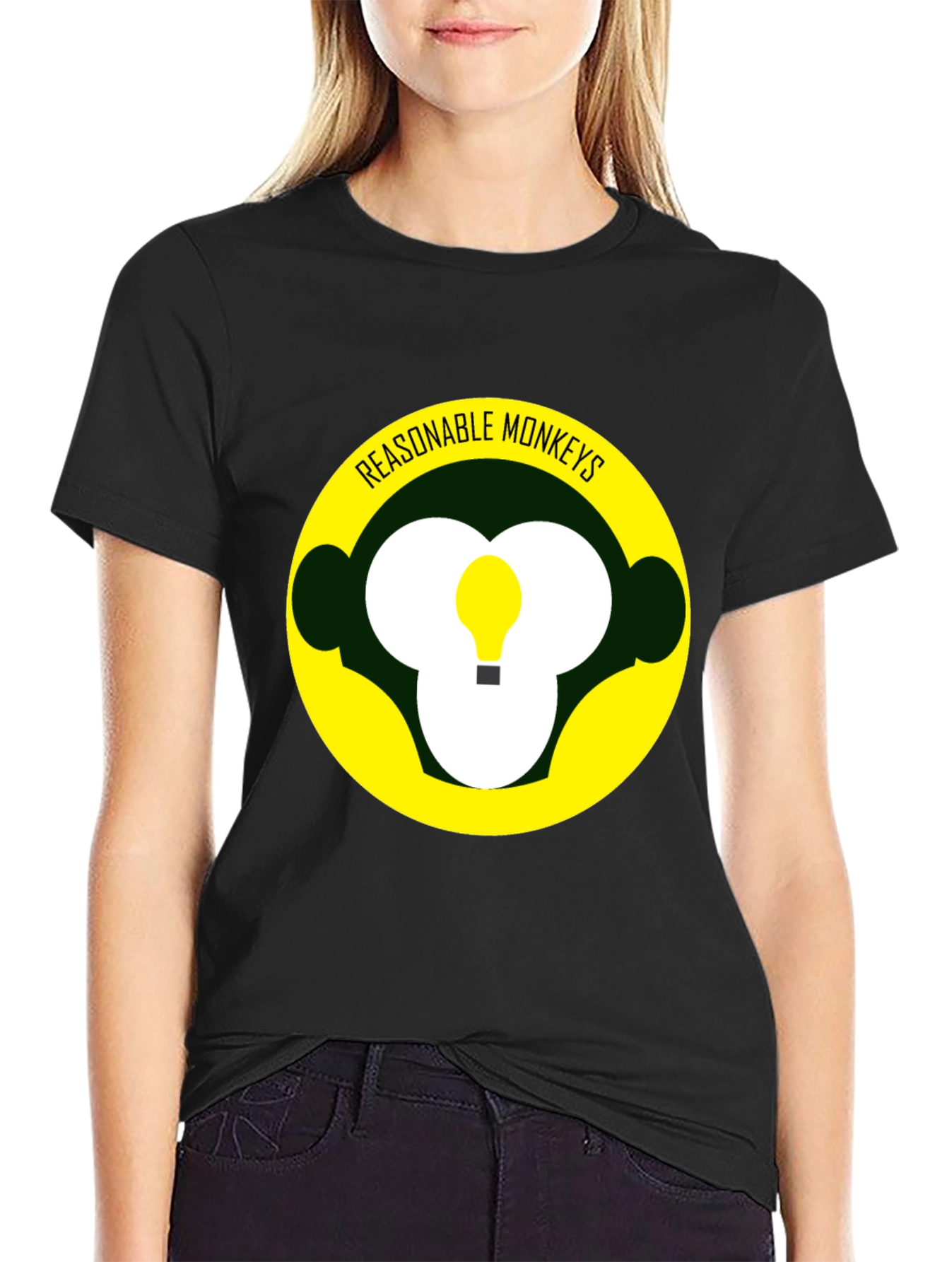 Reasonable Monkeys T-Shirt - Black Graphic Tee