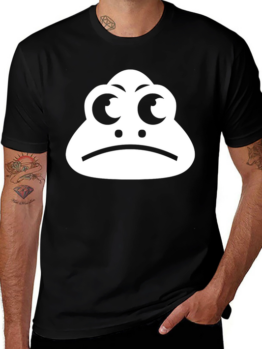 Sad Frog Graphic T-Shirt - Black Cotton Tee
