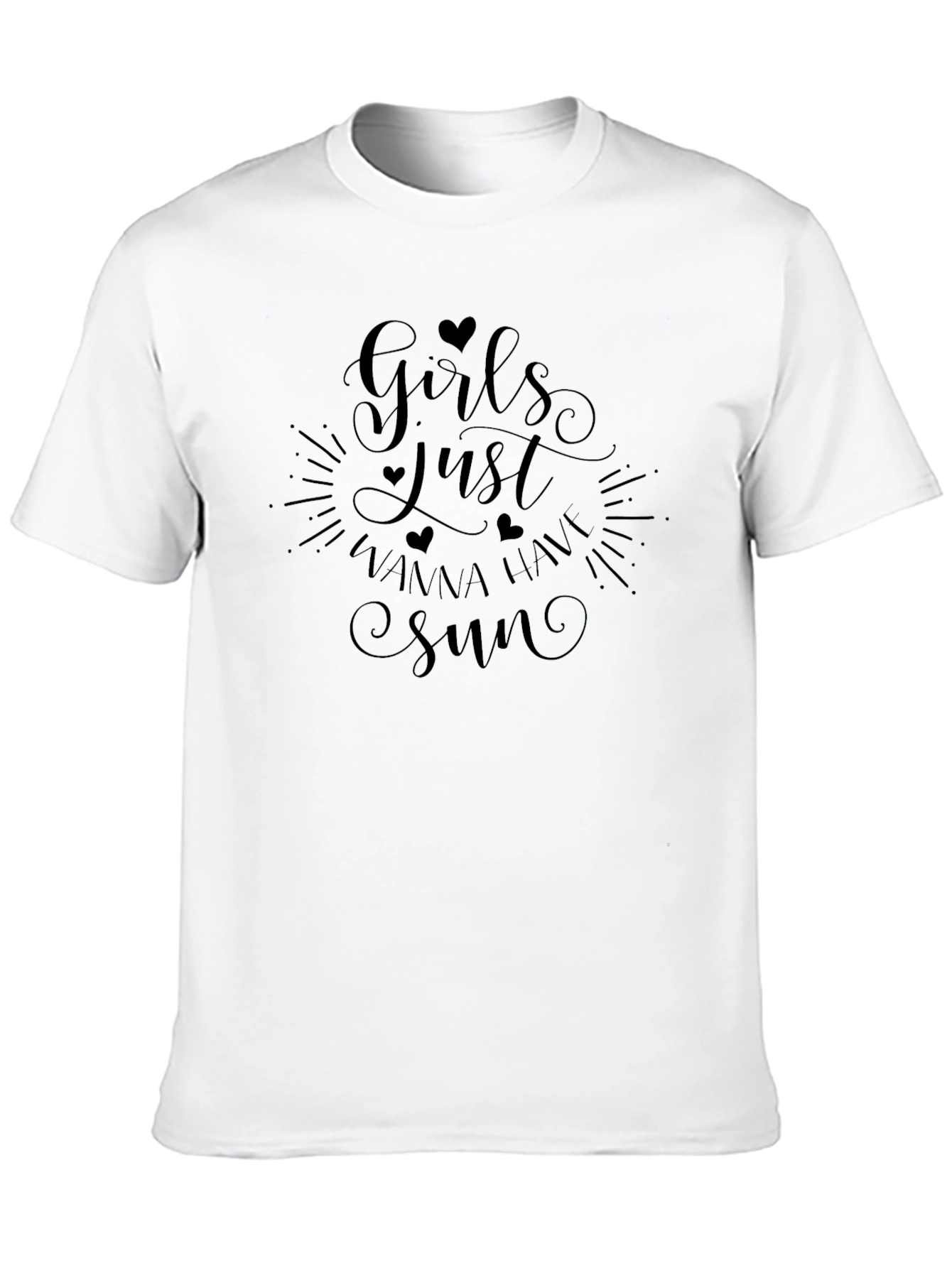 Girls Just Wanna Have Sun Black T-Shirt