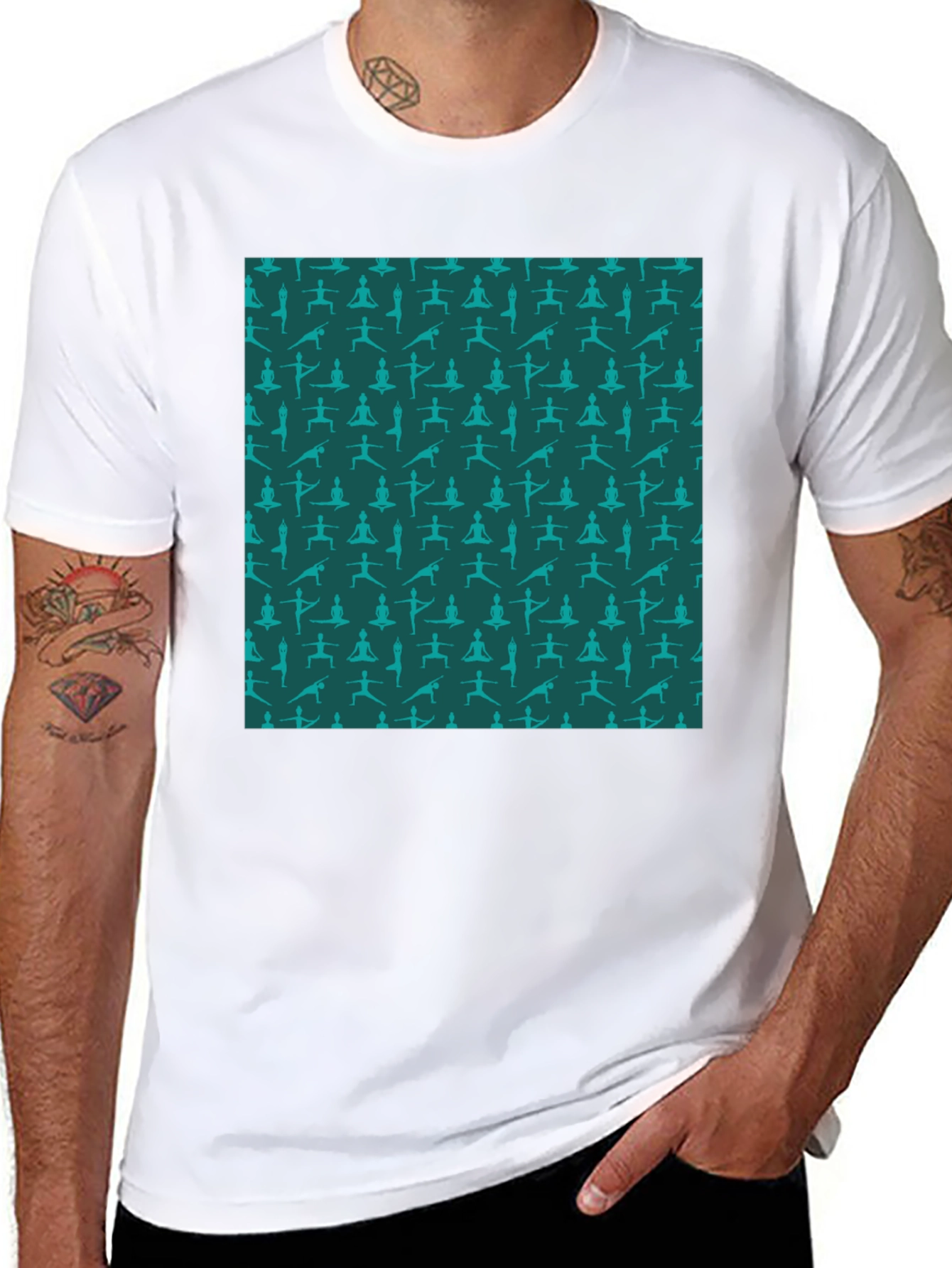 Yoga Pose Pattern T-Shirt