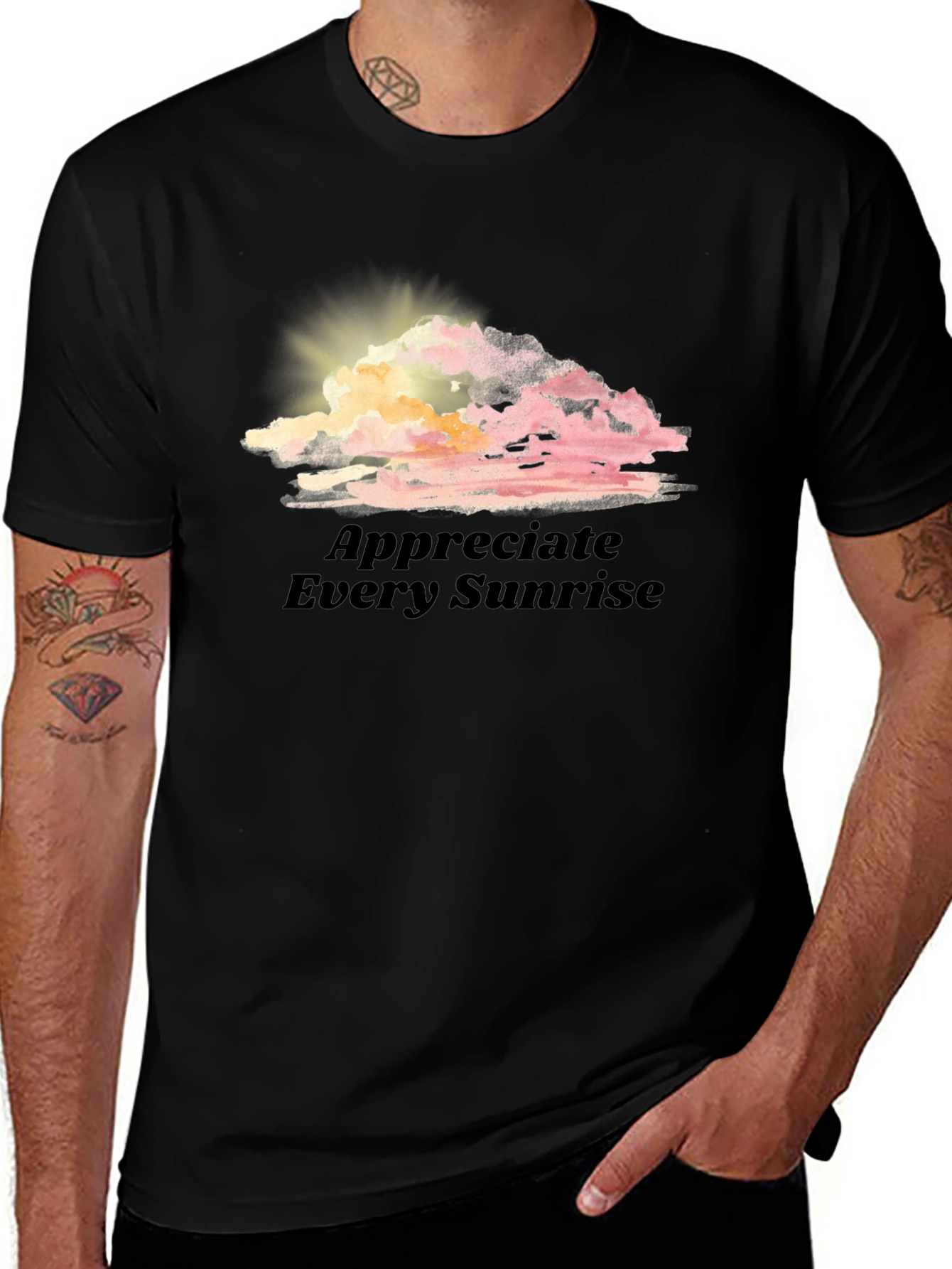 Sunrise Cloud Graphic Tee - Appreciate Every Sunrise