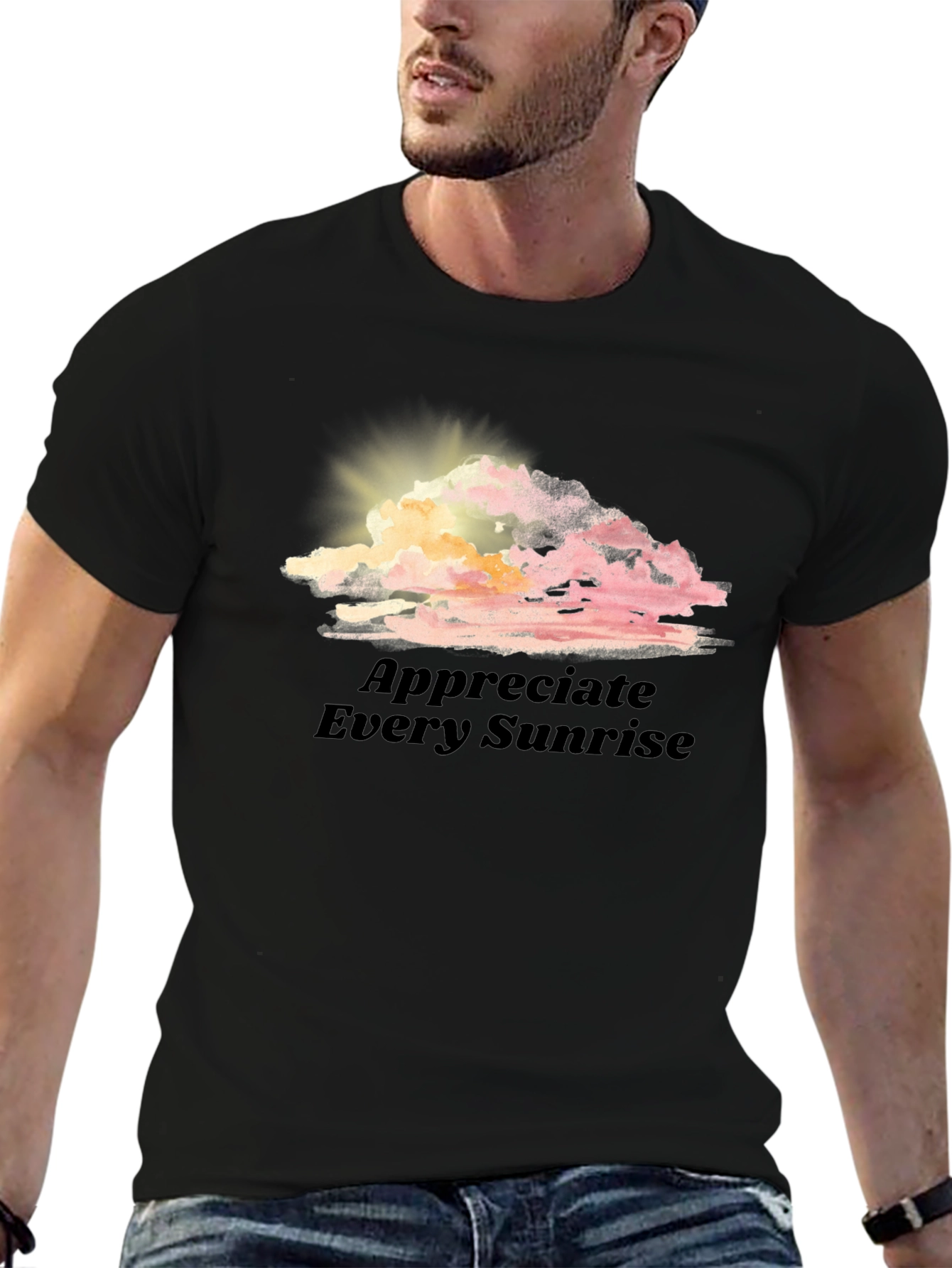 Sunrise Cloud Graphic Tee - Appreciate Every Sunrise