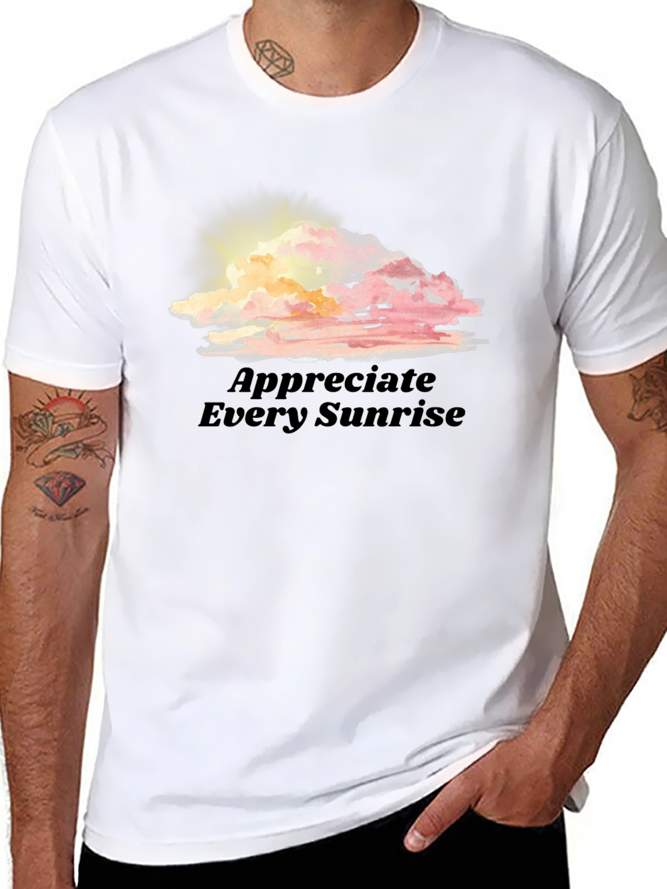 Sunrise Cloud Graphic Tee - Appreciate Every Sunrise