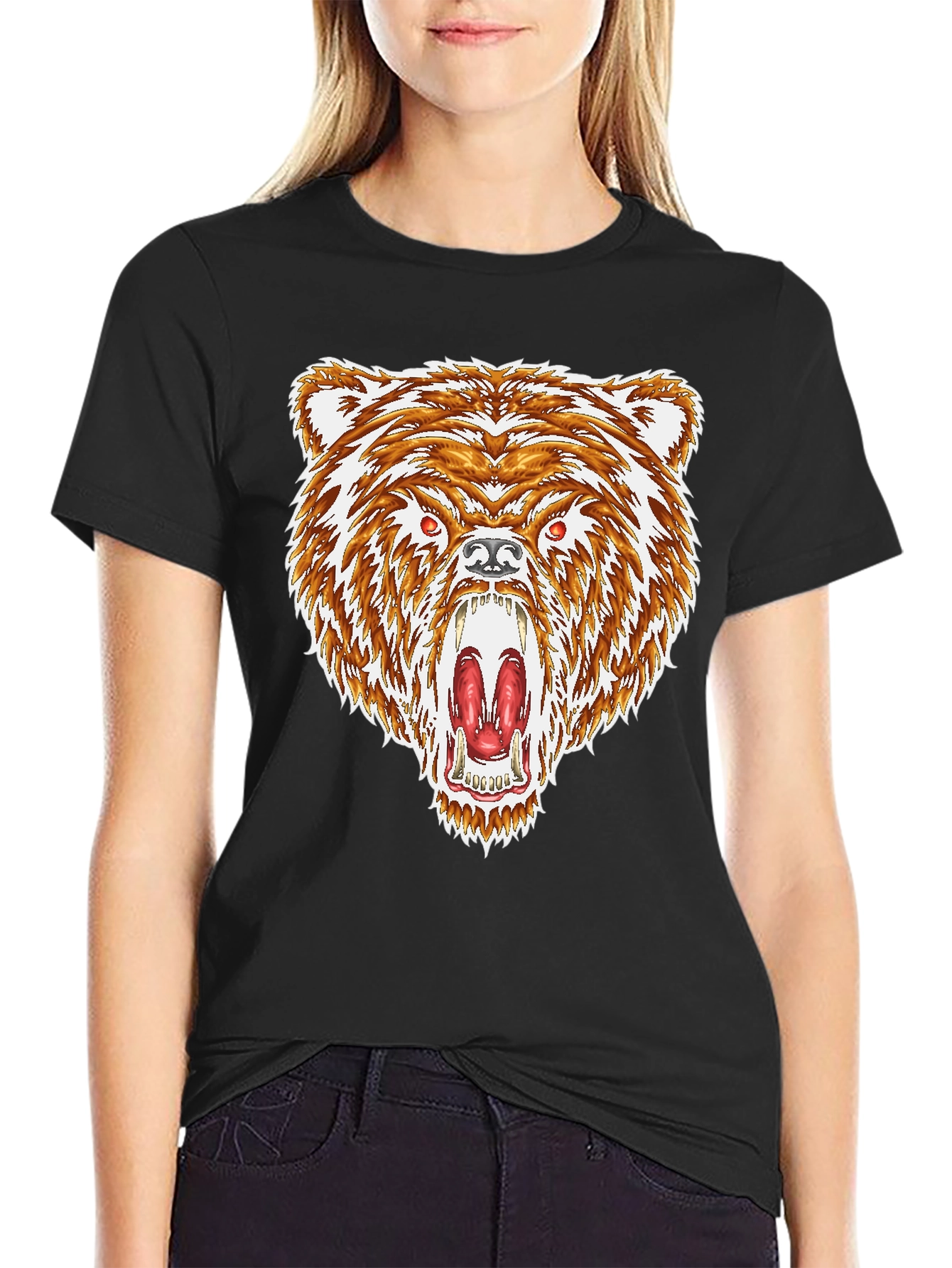 Bear Graphic Black T-Shirt