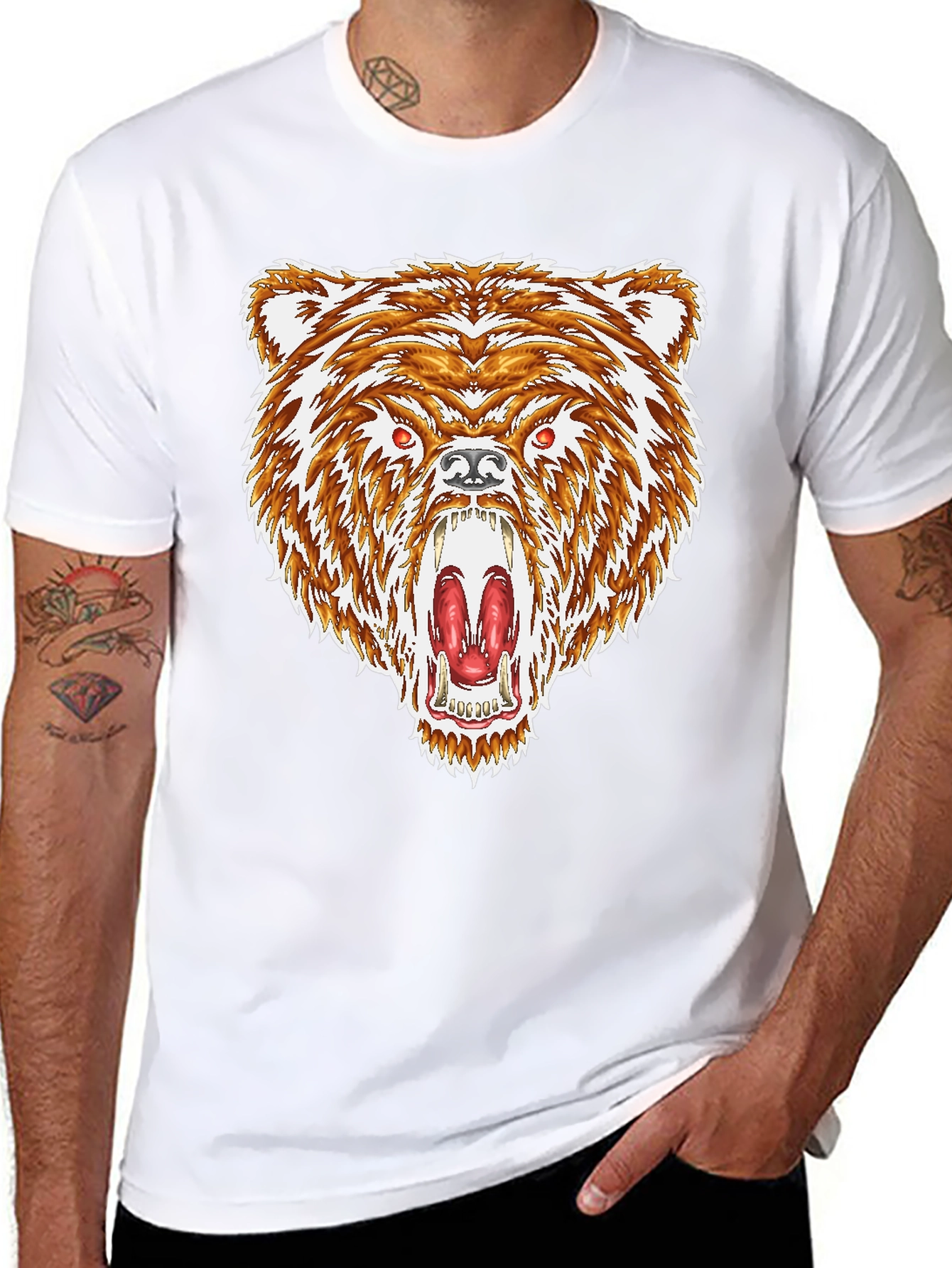 Bear Graphic Black T-Shirt