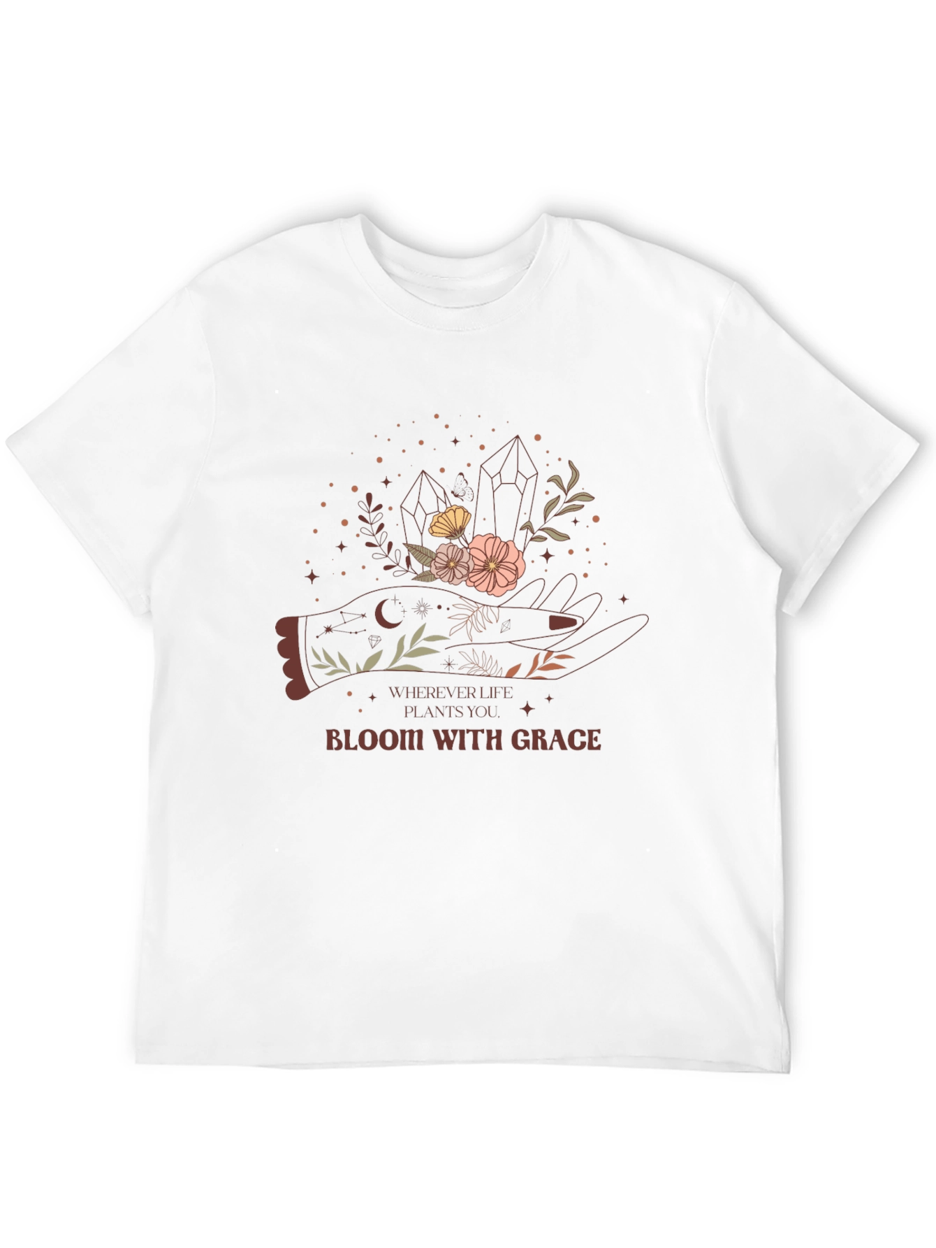 Bloom With Grace Graphic Tee - Black