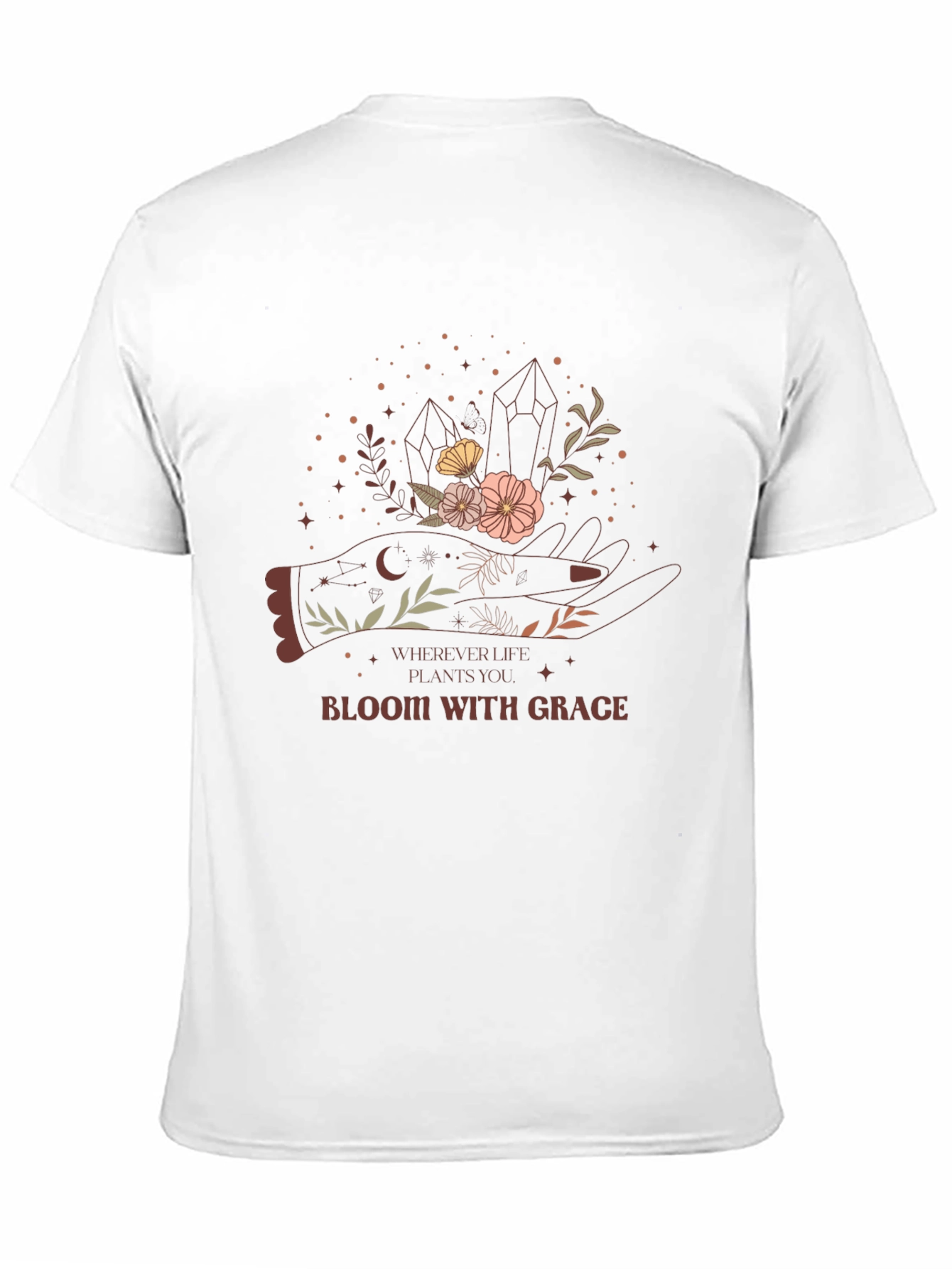Bloom With Grace Graphic Tee - Black