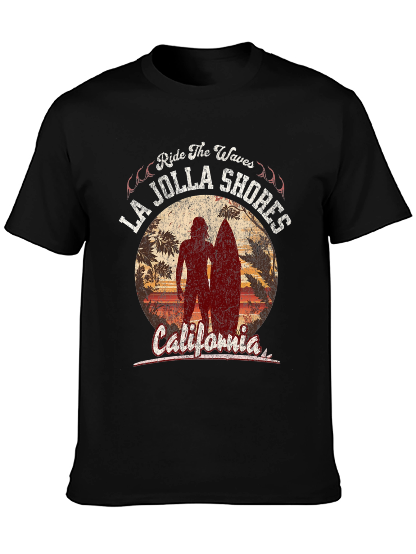 La Jolla Shores Ride the Waves Graphic Tee