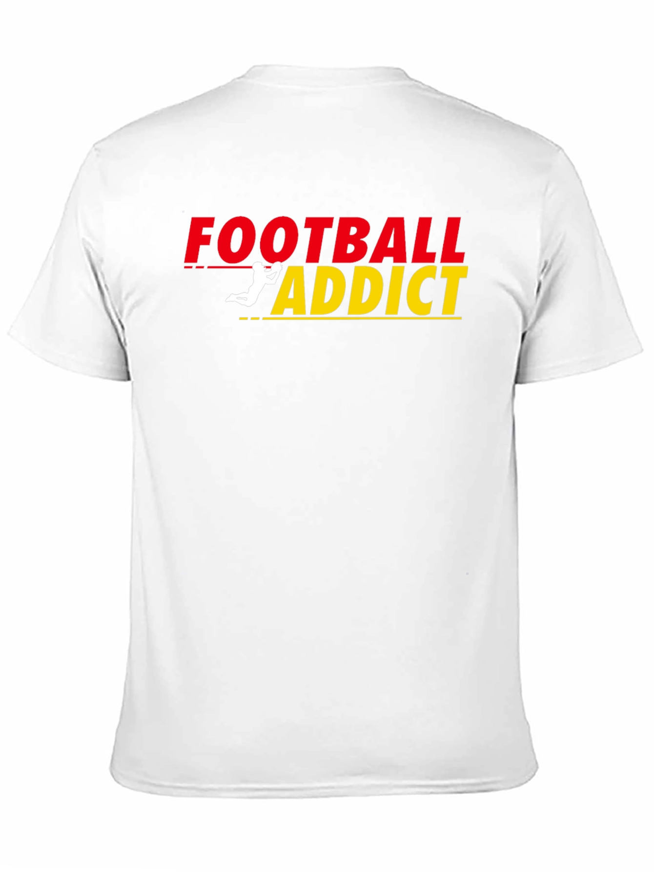 Football Addict Graphic Tee - Black Cotton T-Shirt