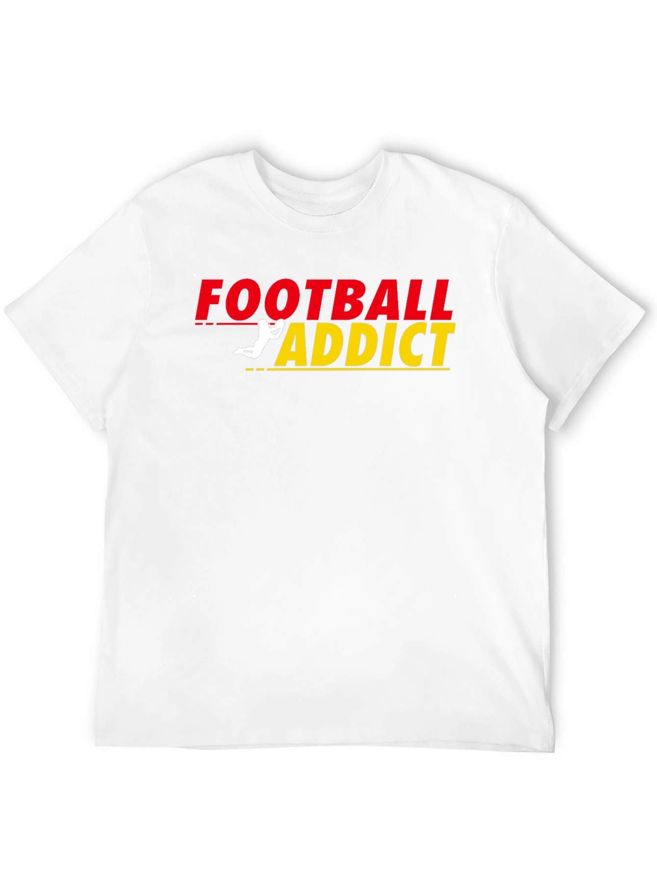 Football Addict Graphic Tee - Black Cotton T-Shirt
