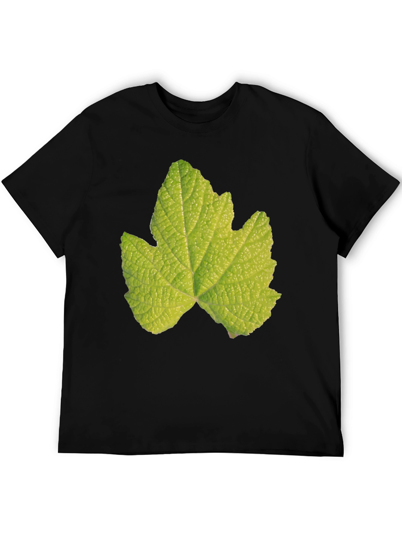 Leaf Graphic Black T-Shirt