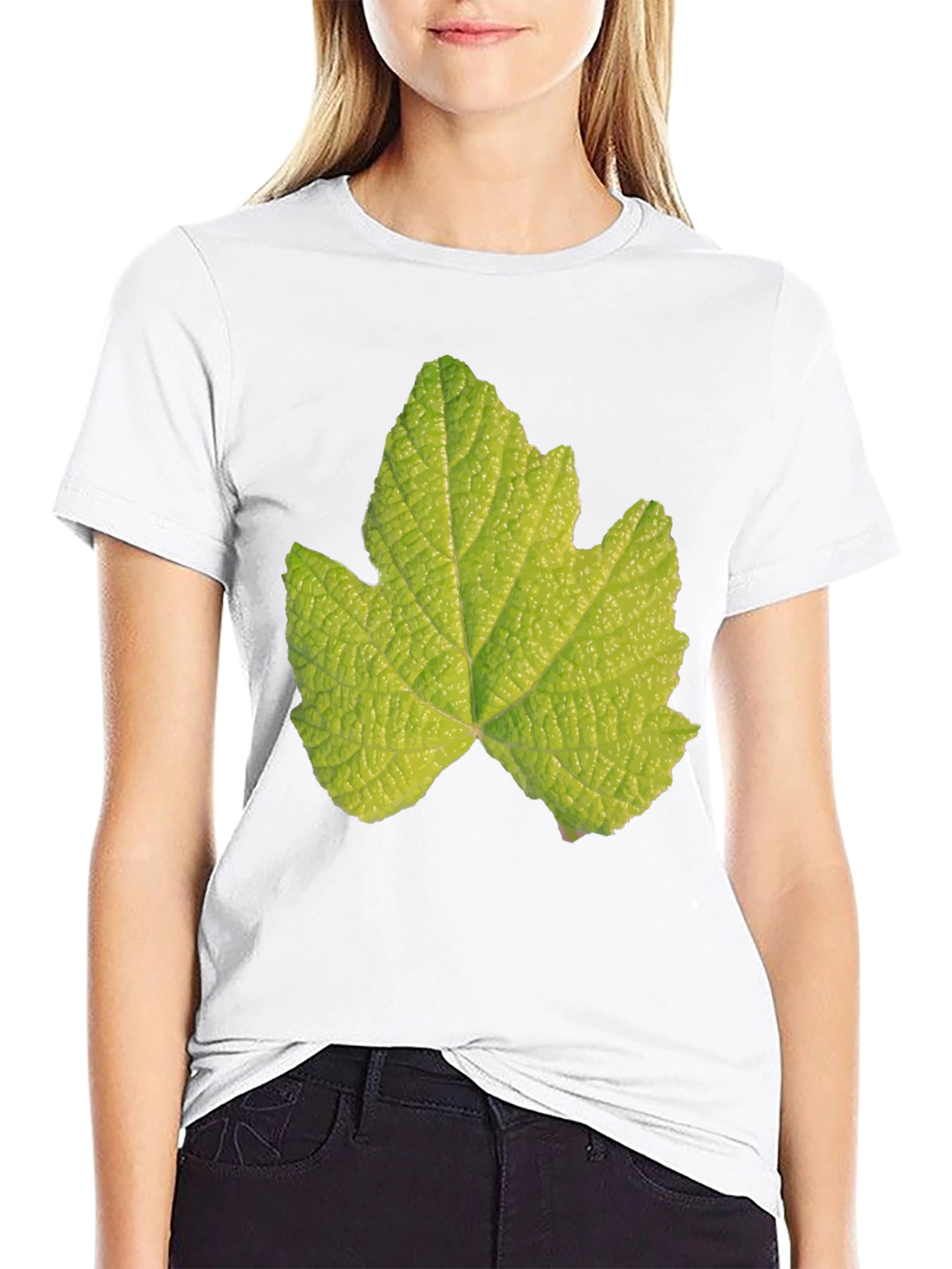 Leaf Graphic Black T-Shirt