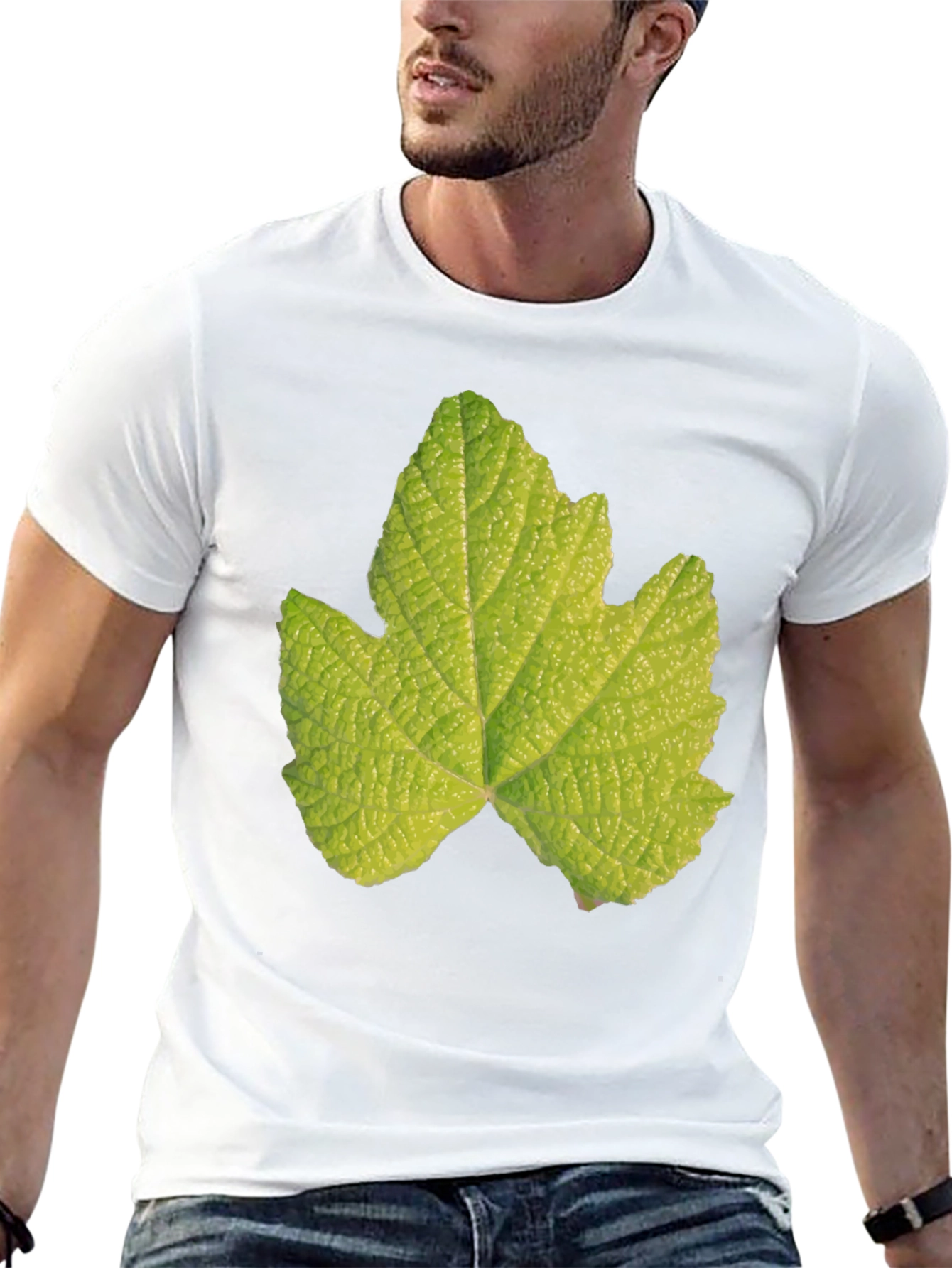Leaf Graphic Black T-Shirt
