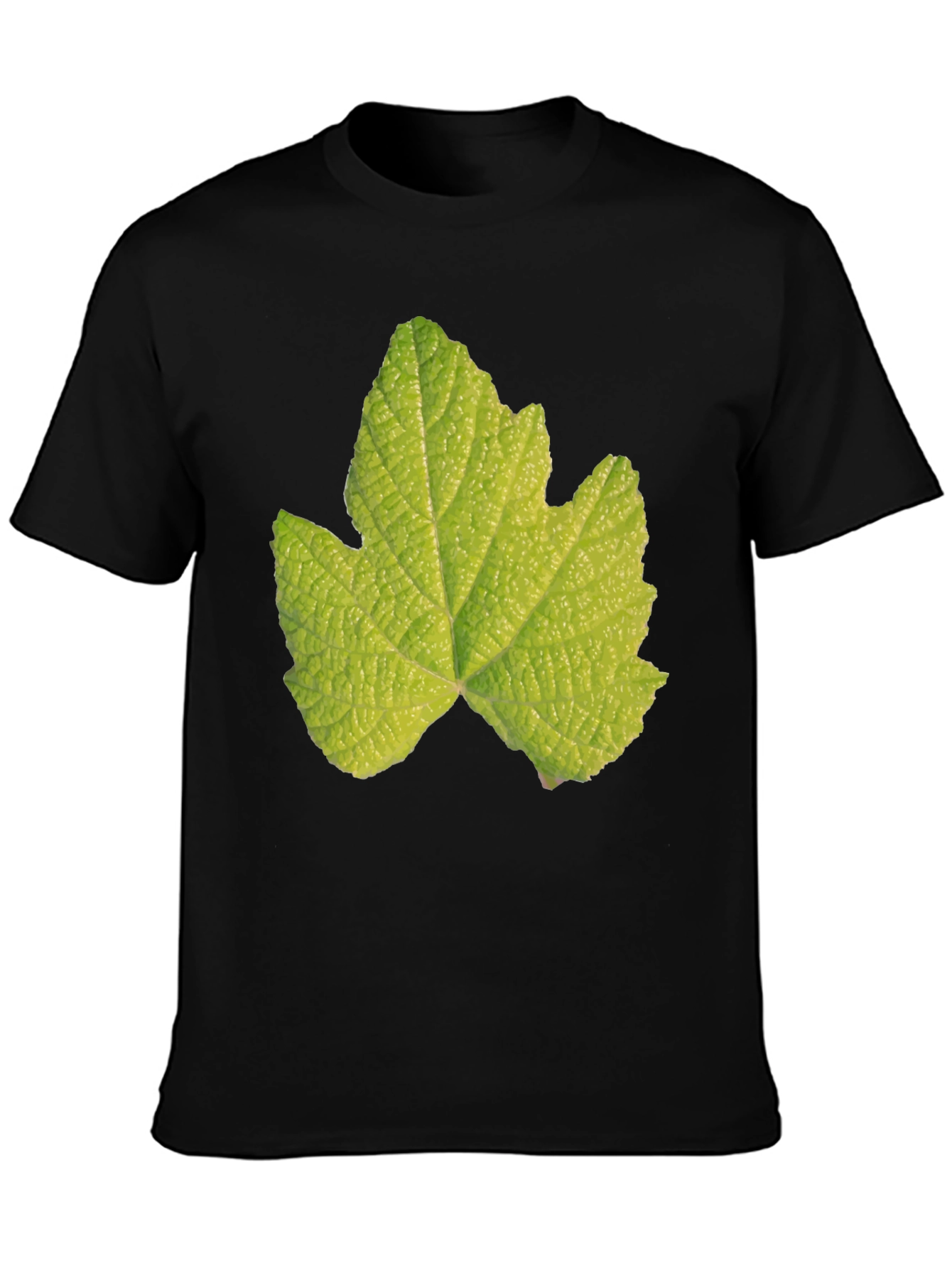 Leaf Graphic Black T-Shirt